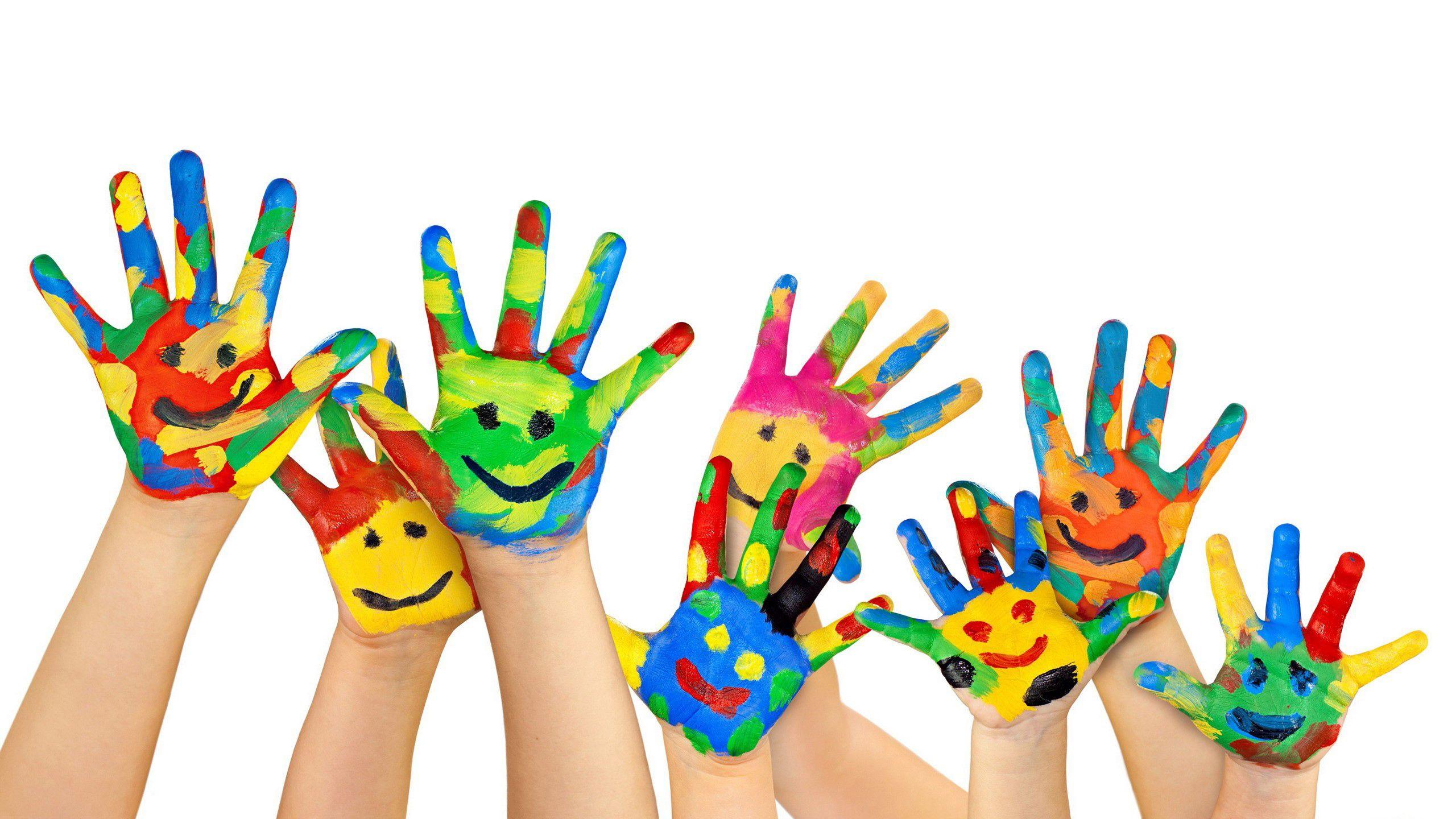 Wallpaper Smilies, Hands, Colorful, HD, Photography