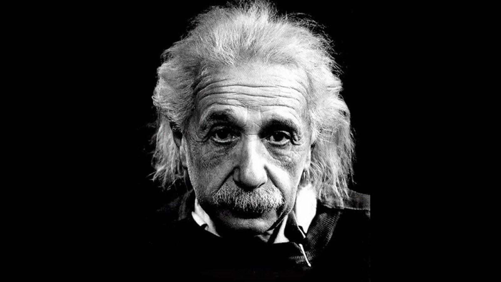 Grayscale Albert Einstein Monochrome Scientists Black Background