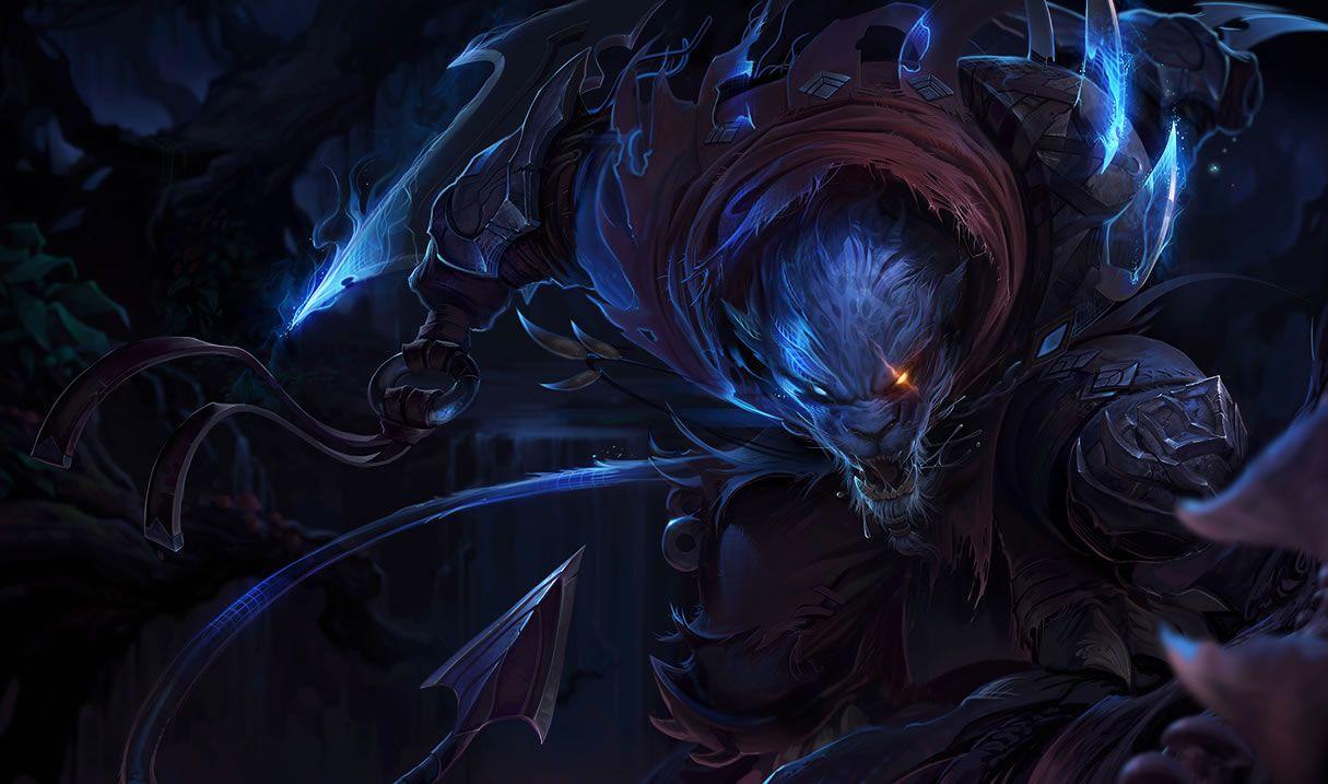 Night Hunter Rengar Skin of Legends Wallpaper