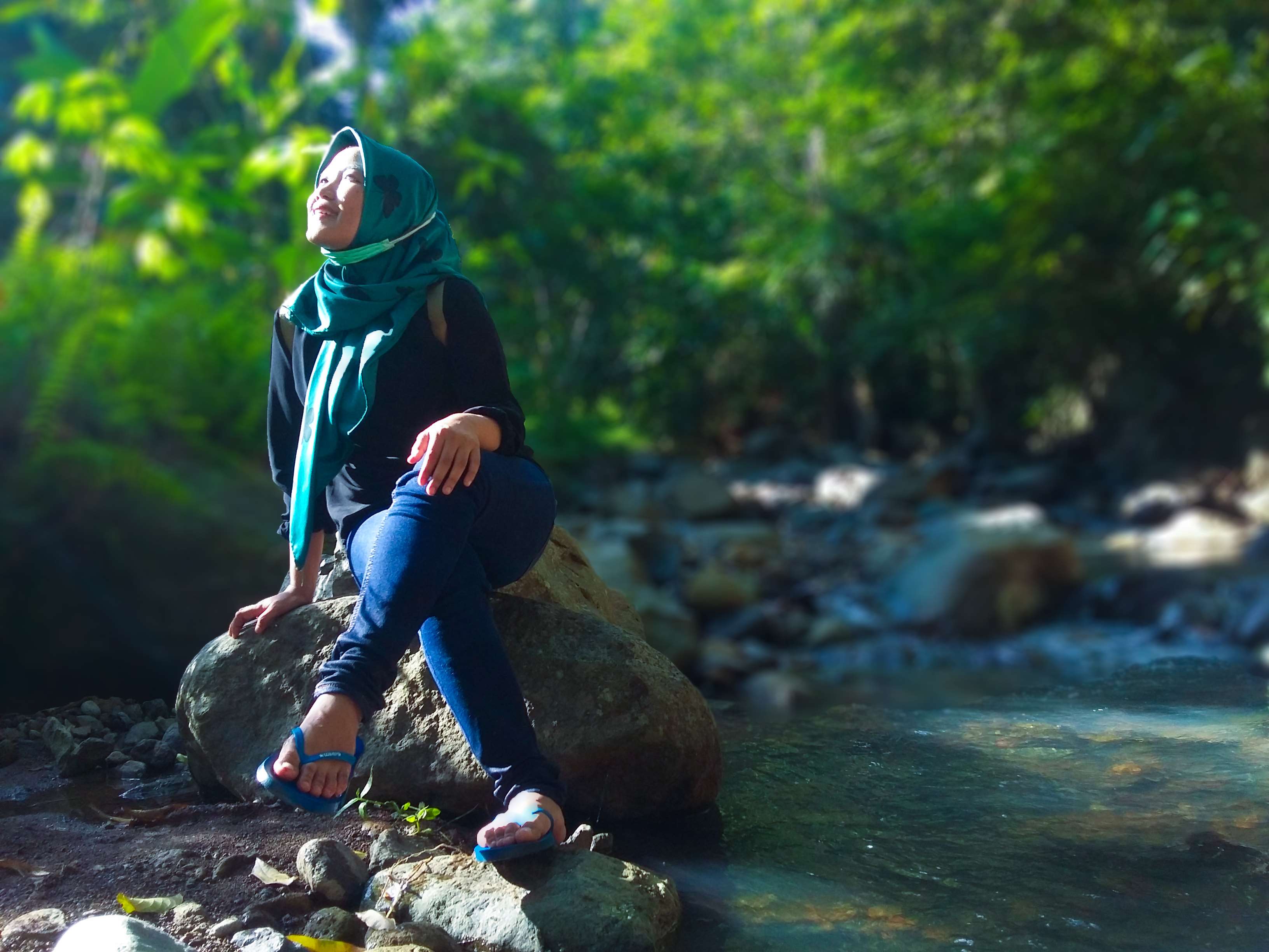 adobe photohop, beautiful girl, forest, girl, hijab, indonesia
