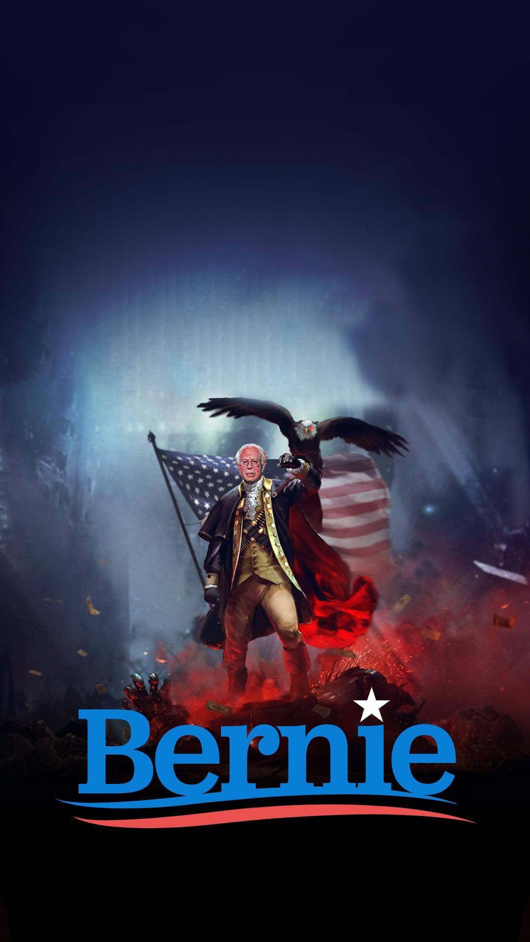 Poster for Bernie Sanders 2016 + Wallpaper + iPhone BG. Bernie