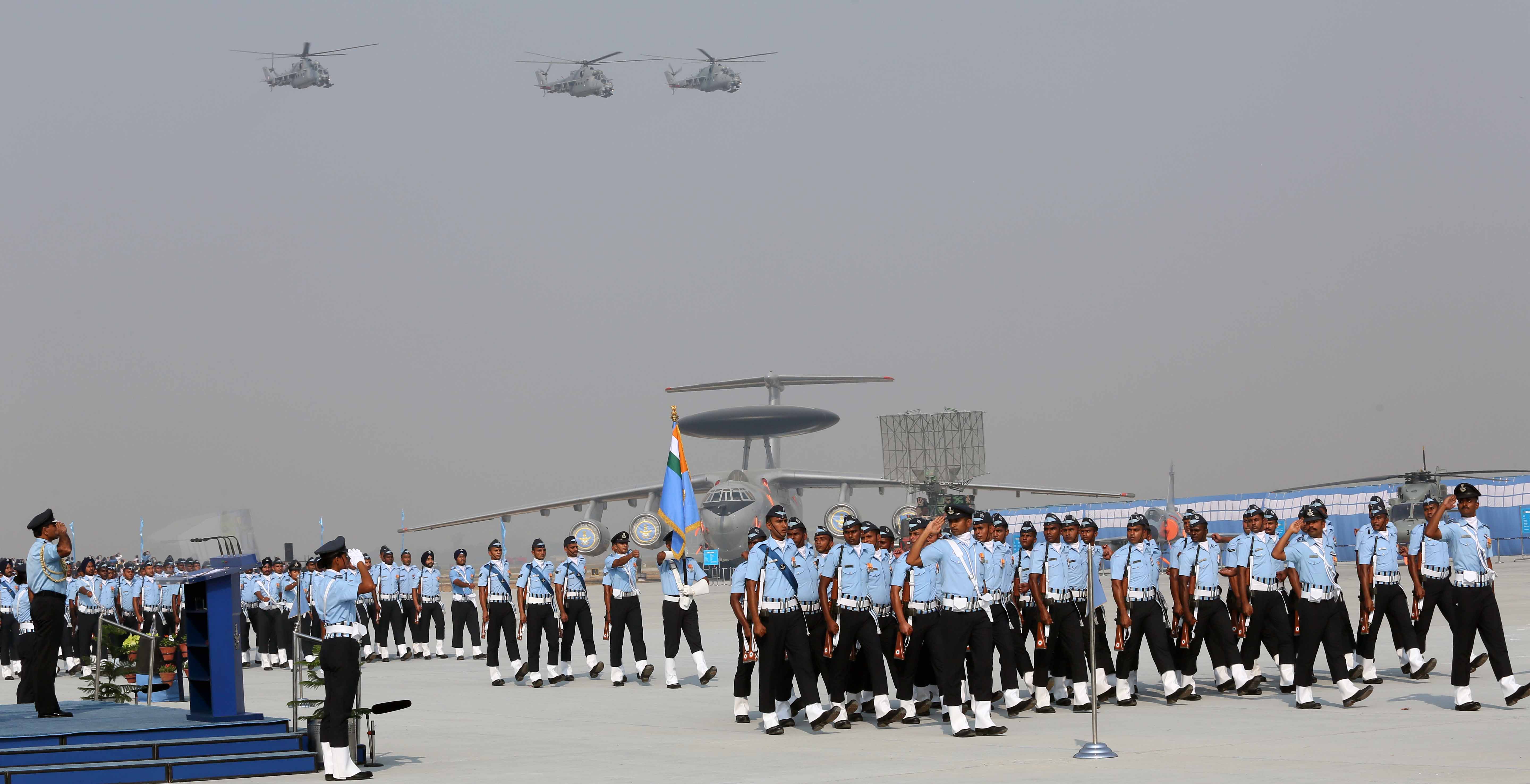 Indian Air Force Wallpaper with Air Force Day Parade Photo