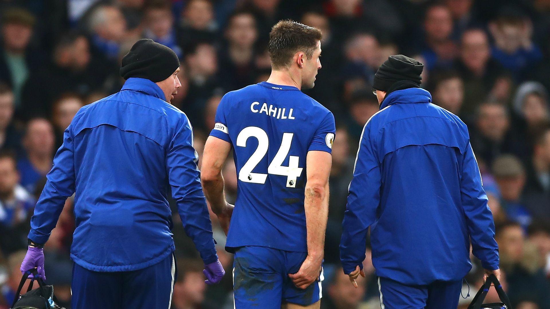 Gary Cahill suffers injury in Chelsea clash with Leicester City