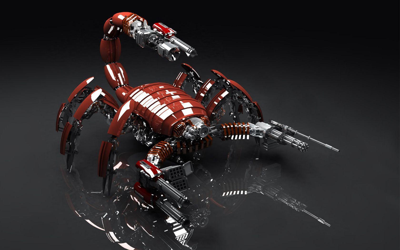 Scorpion Machine Guns Creative HD Wallpaper #. Armed