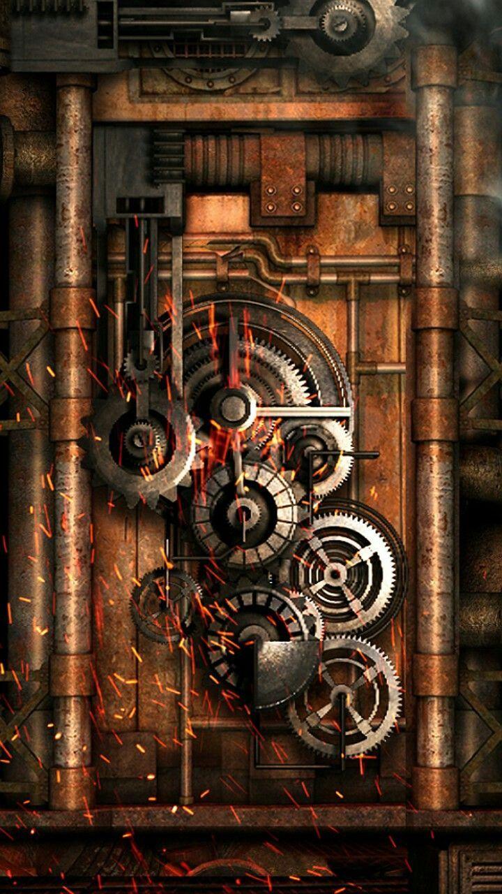 Steampunk Machine And Gears Wallpaper. *Alien, Space And Steam Punk