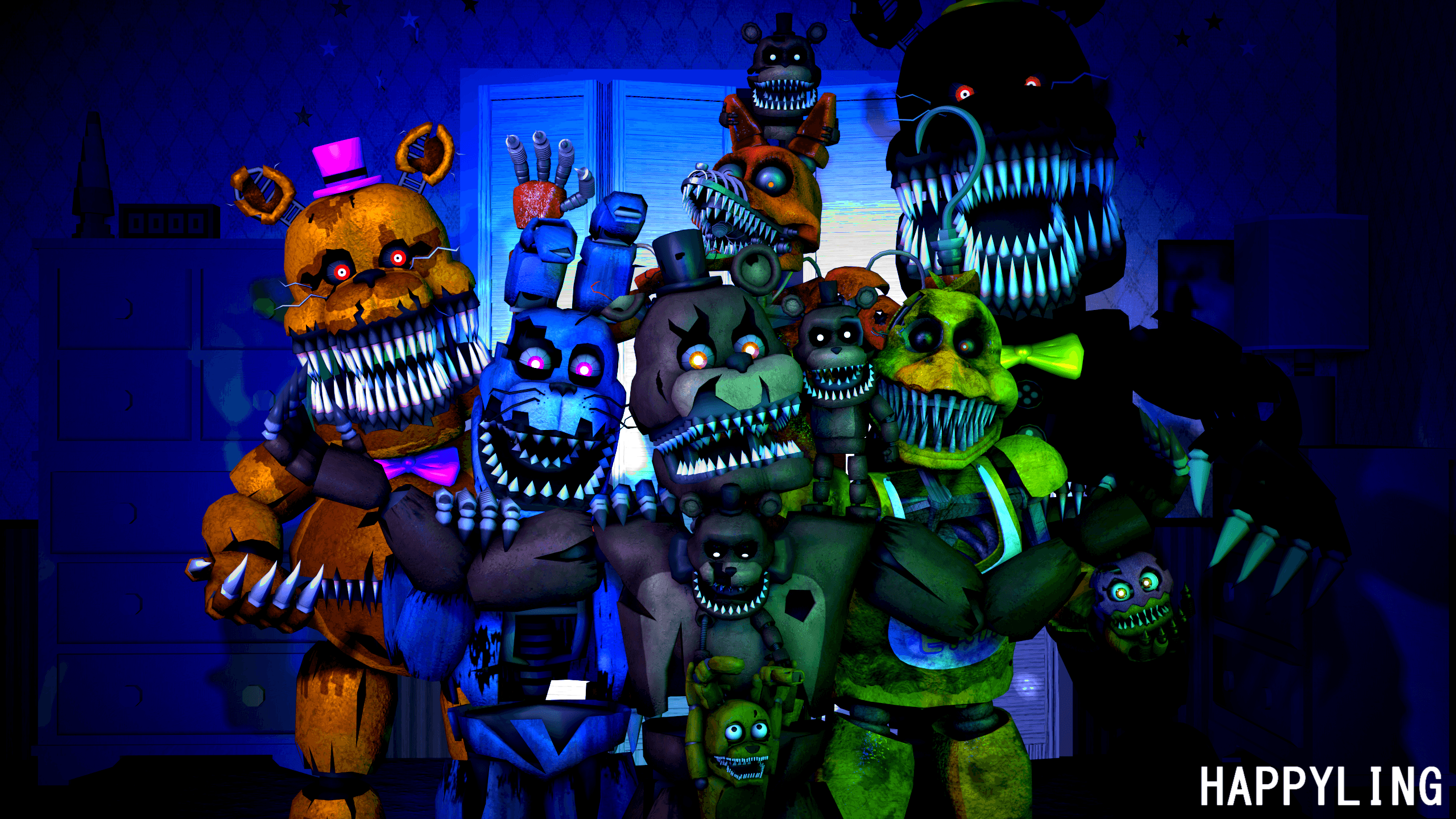 Фото аниматроников из fnaf 4