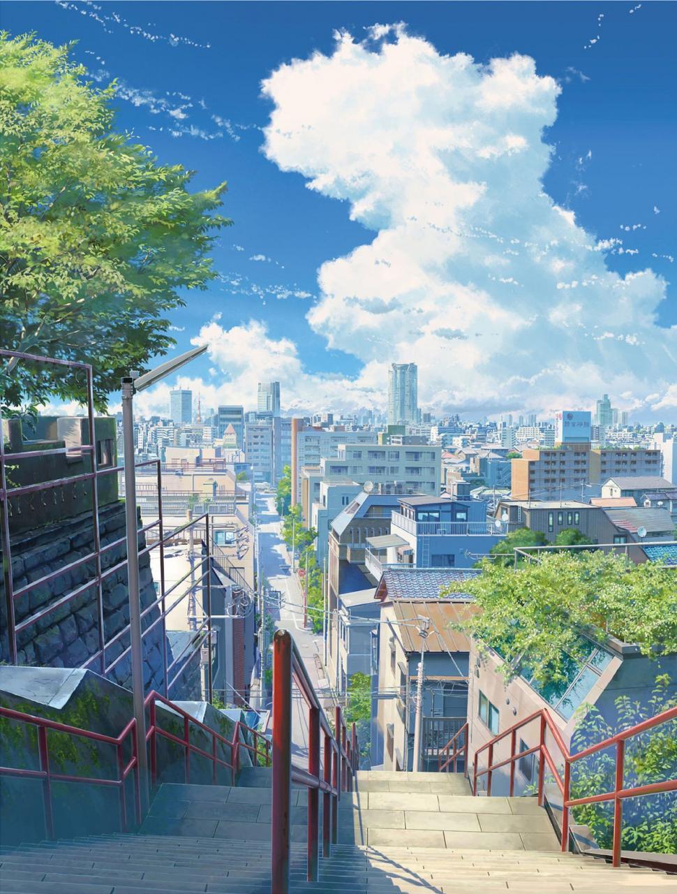Suga Shrine stair from anime Your Name by Makoto Shinkai Uber