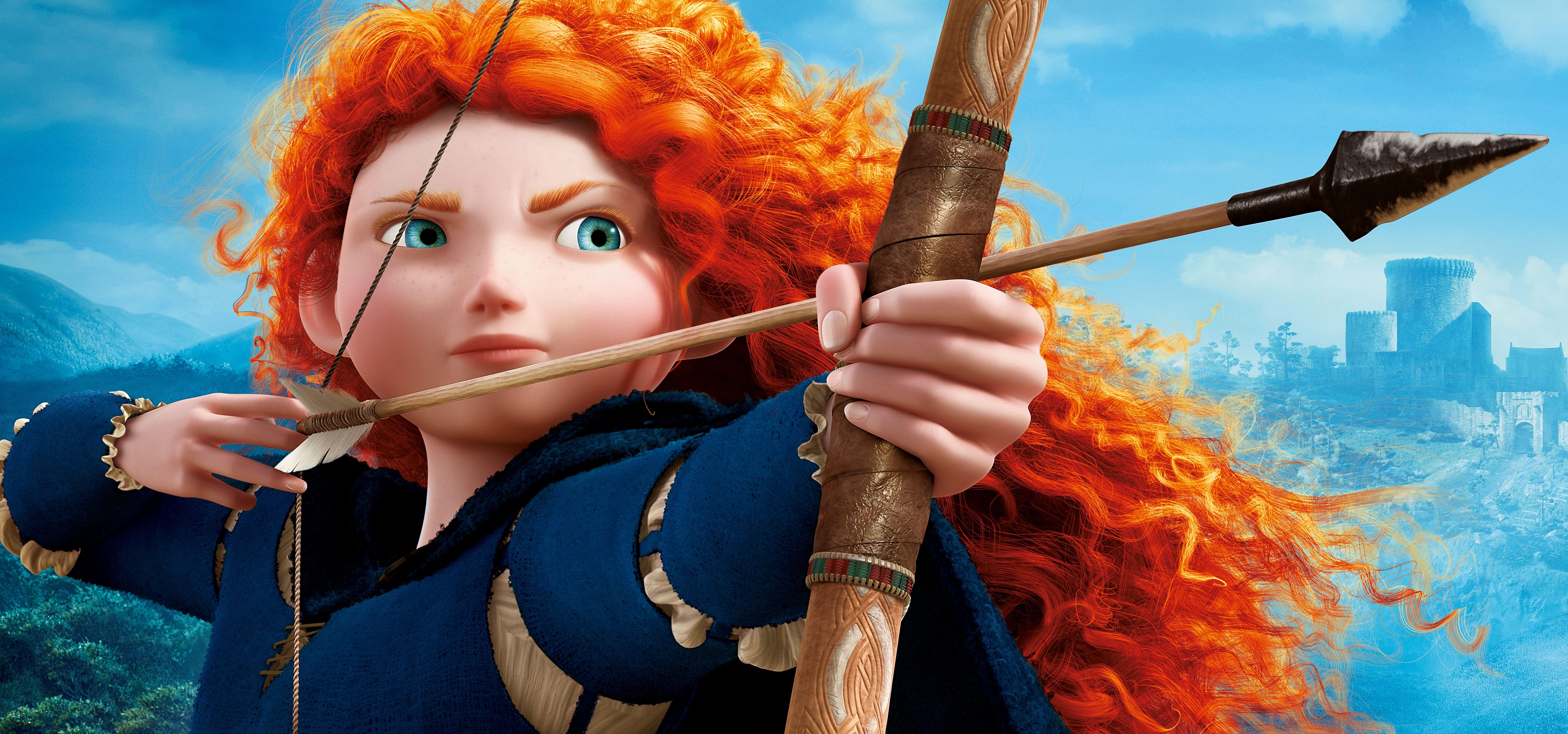 Wallpaper Princess Merida, Brave, Animation, Disney Princess, 4K
