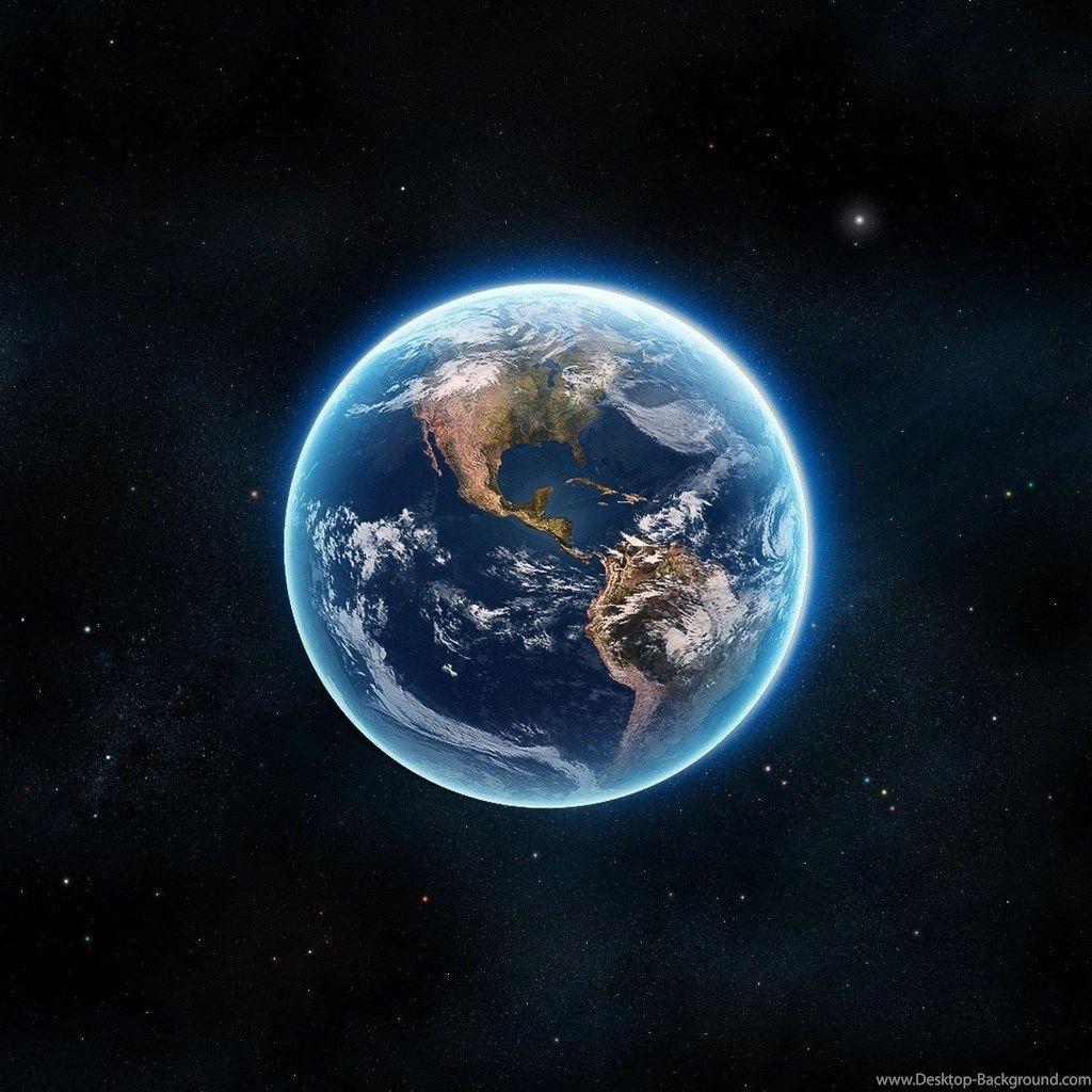 3D Earth iPad 4 & Air Wallpaper Desktop Background