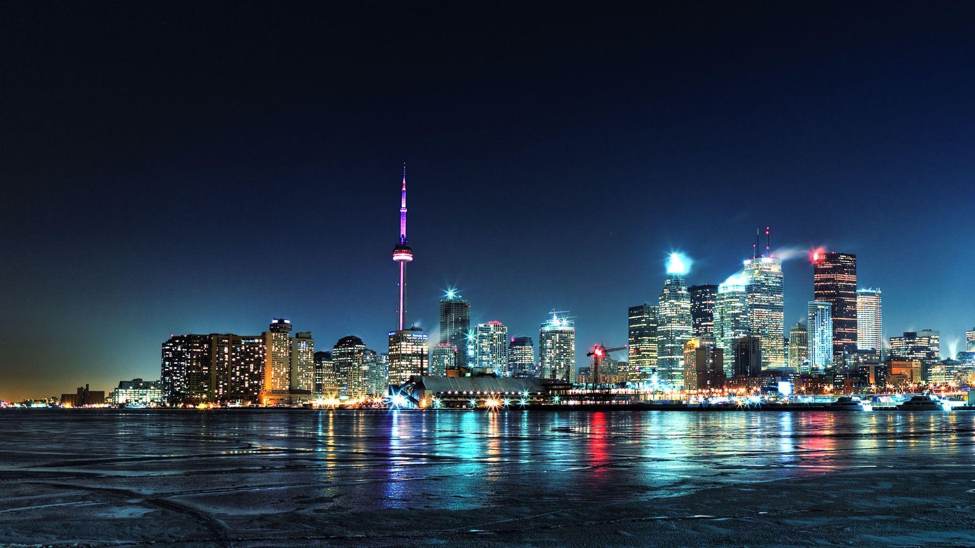 Toronto Wallpaper. City lights at night, Toronto picture, Toronto