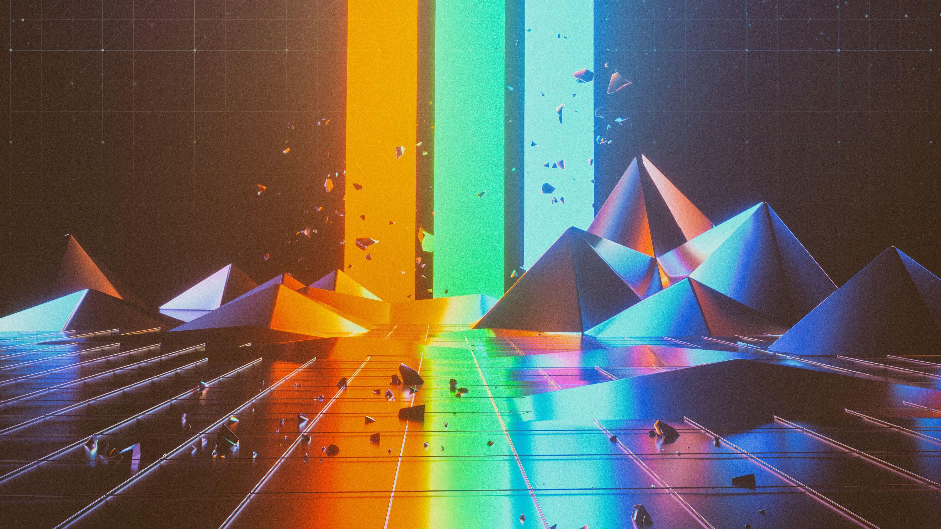 Abstract Triangle Artwork, HD Abstract, 4k Wallpaper, Image