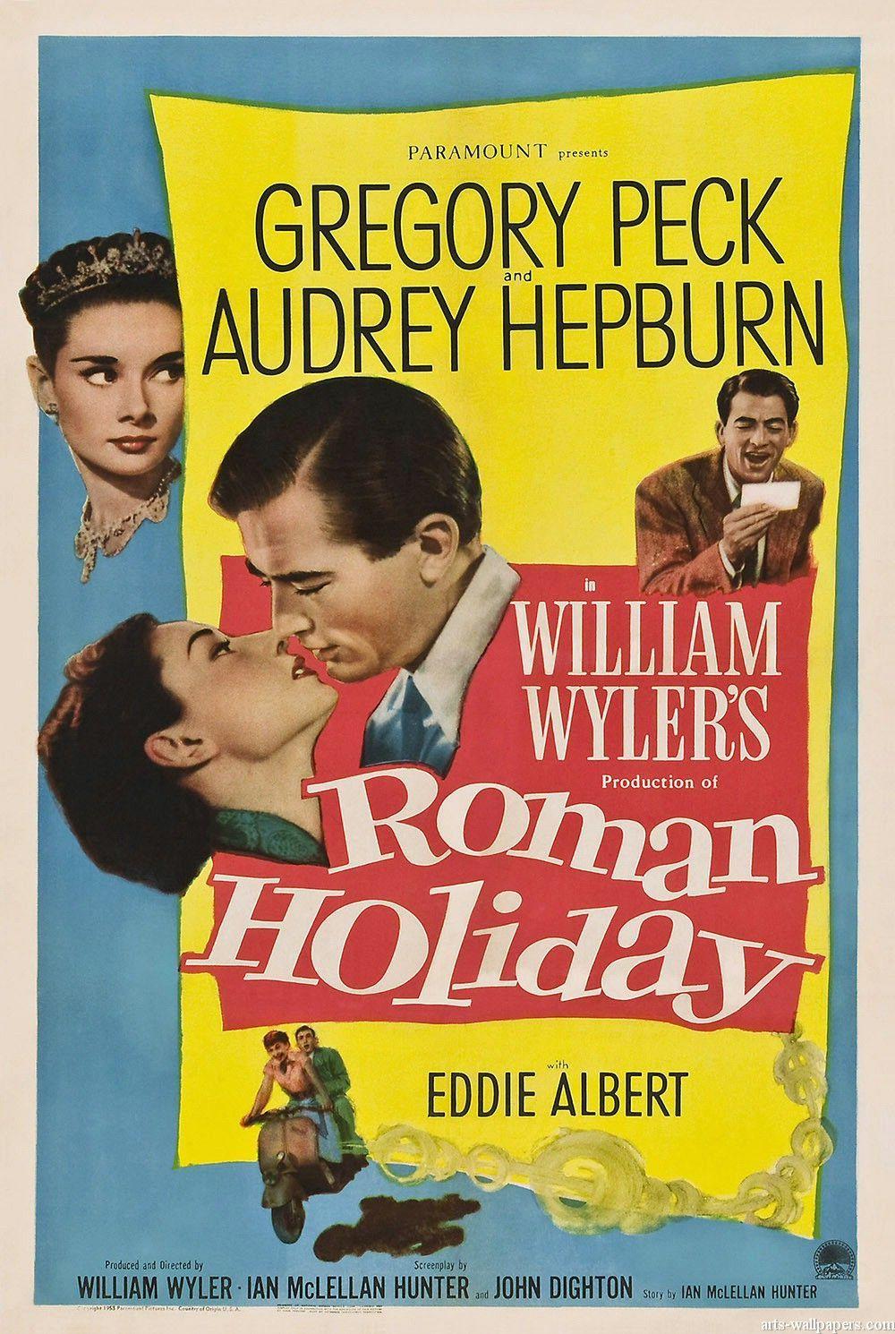 Vintage Movie Poster. Roman Holiday Wallpaper, Poster, Vintage