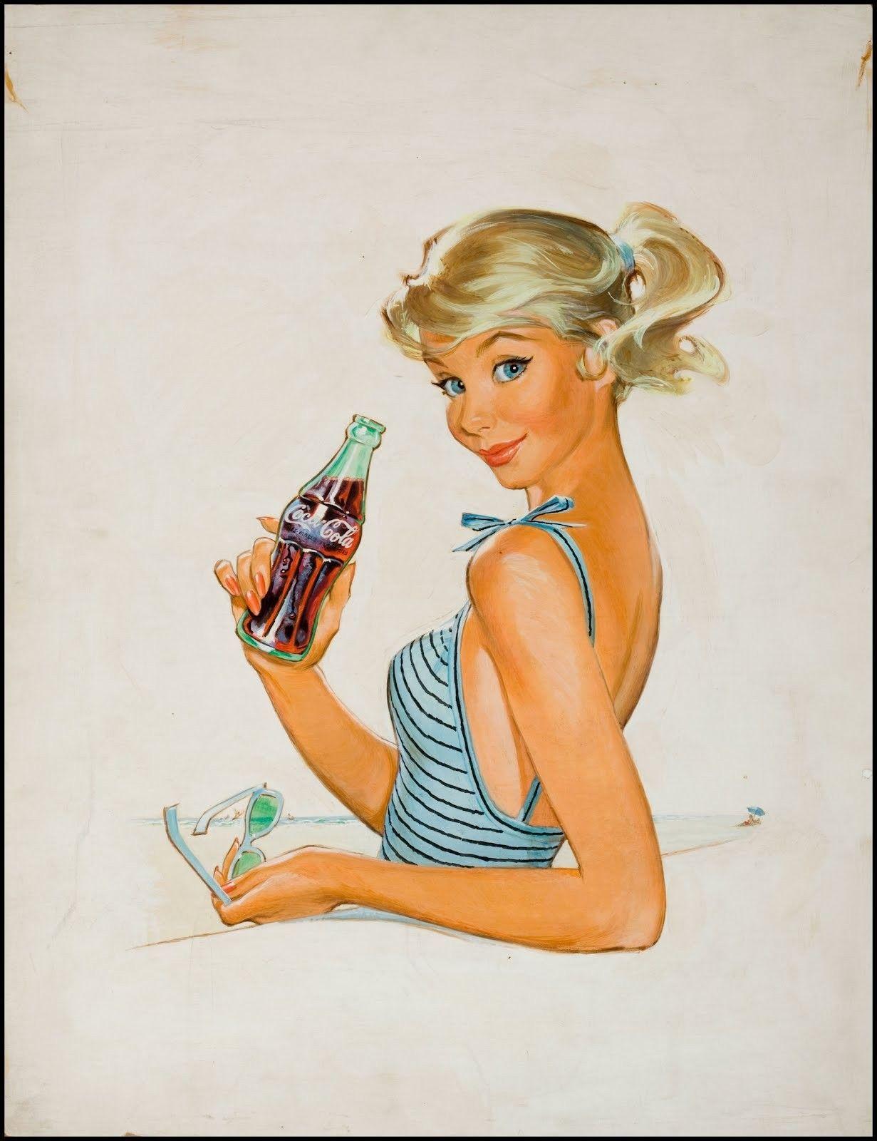Vintage, Bottles, Coca Cola, Coke, Mad Men, Advertisement, Posters