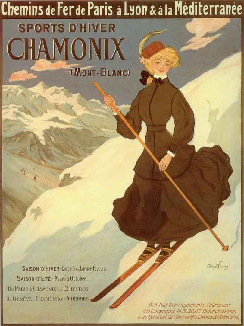 Chamonix Ski Posters