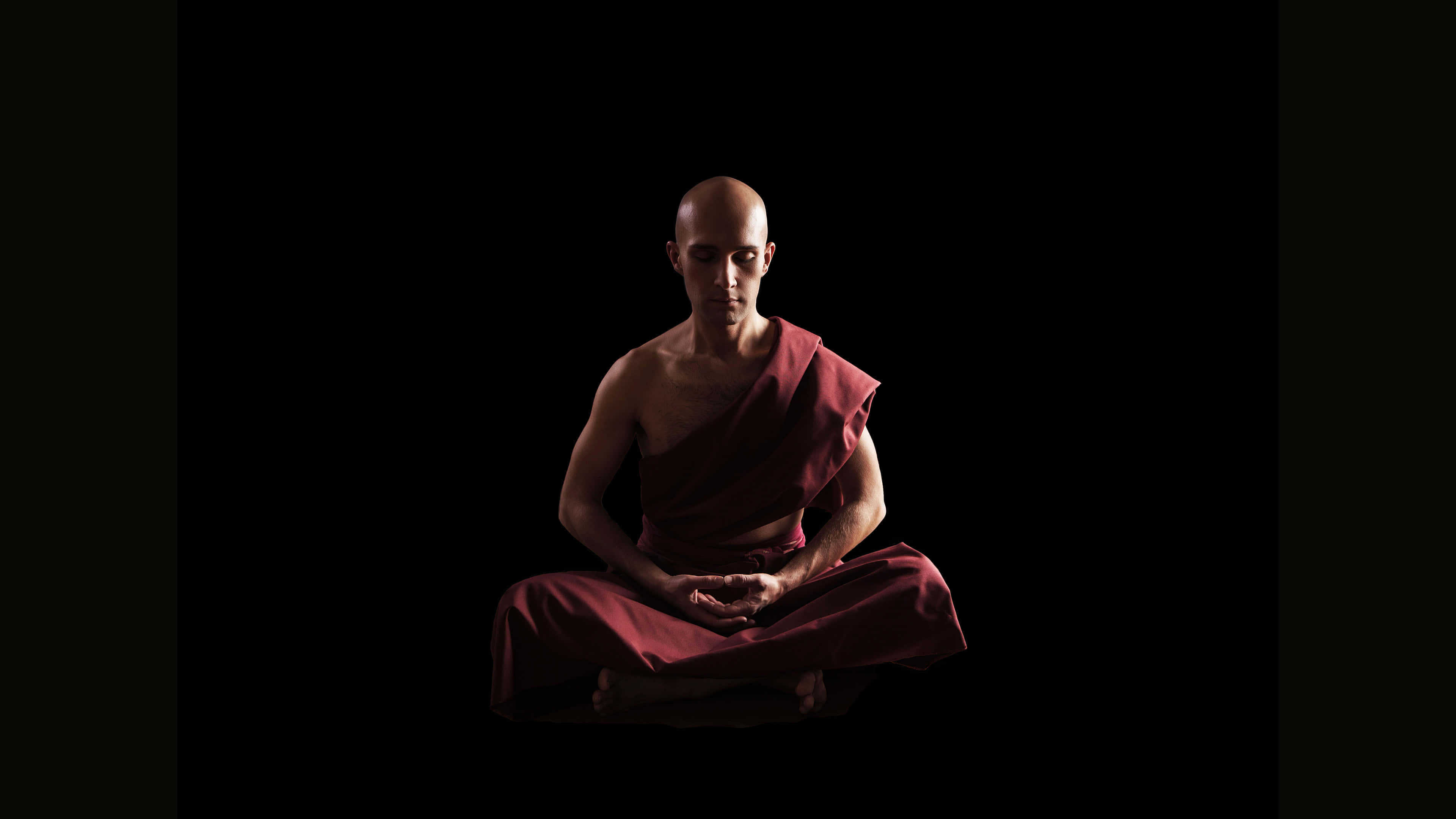 Buddhist Monk Meditating UHD 4K Wallpaper