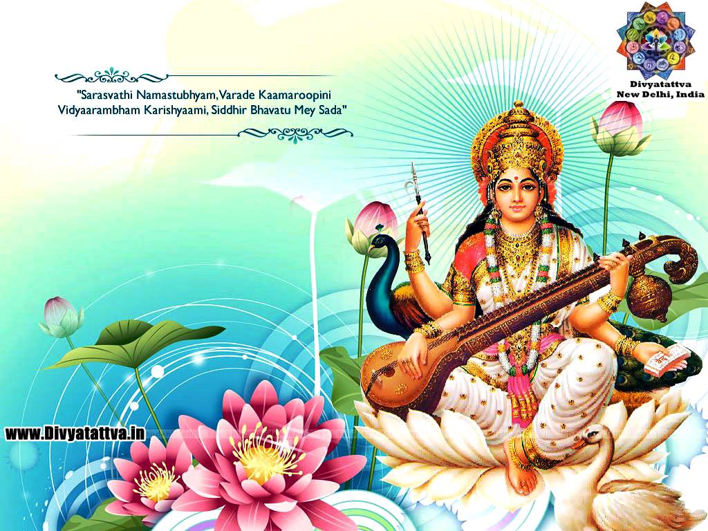 Goddess Sarasvati Wallpaper HD Maa .divyatattva.in