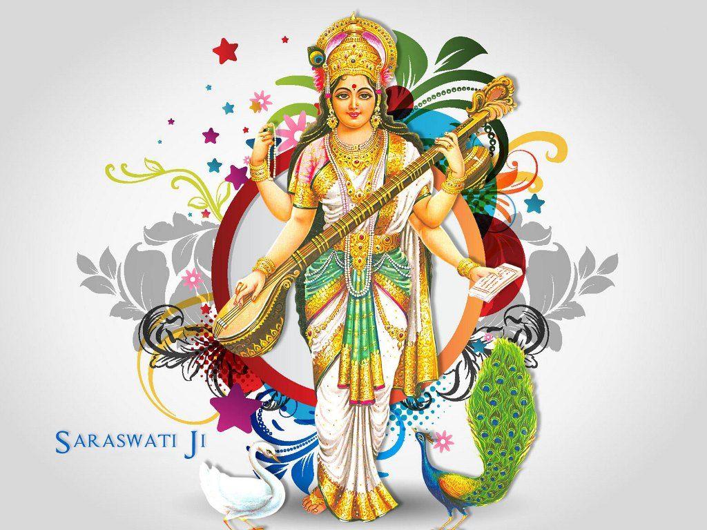 Maa Saraswati Hindu Goddess Saraswati HD Image