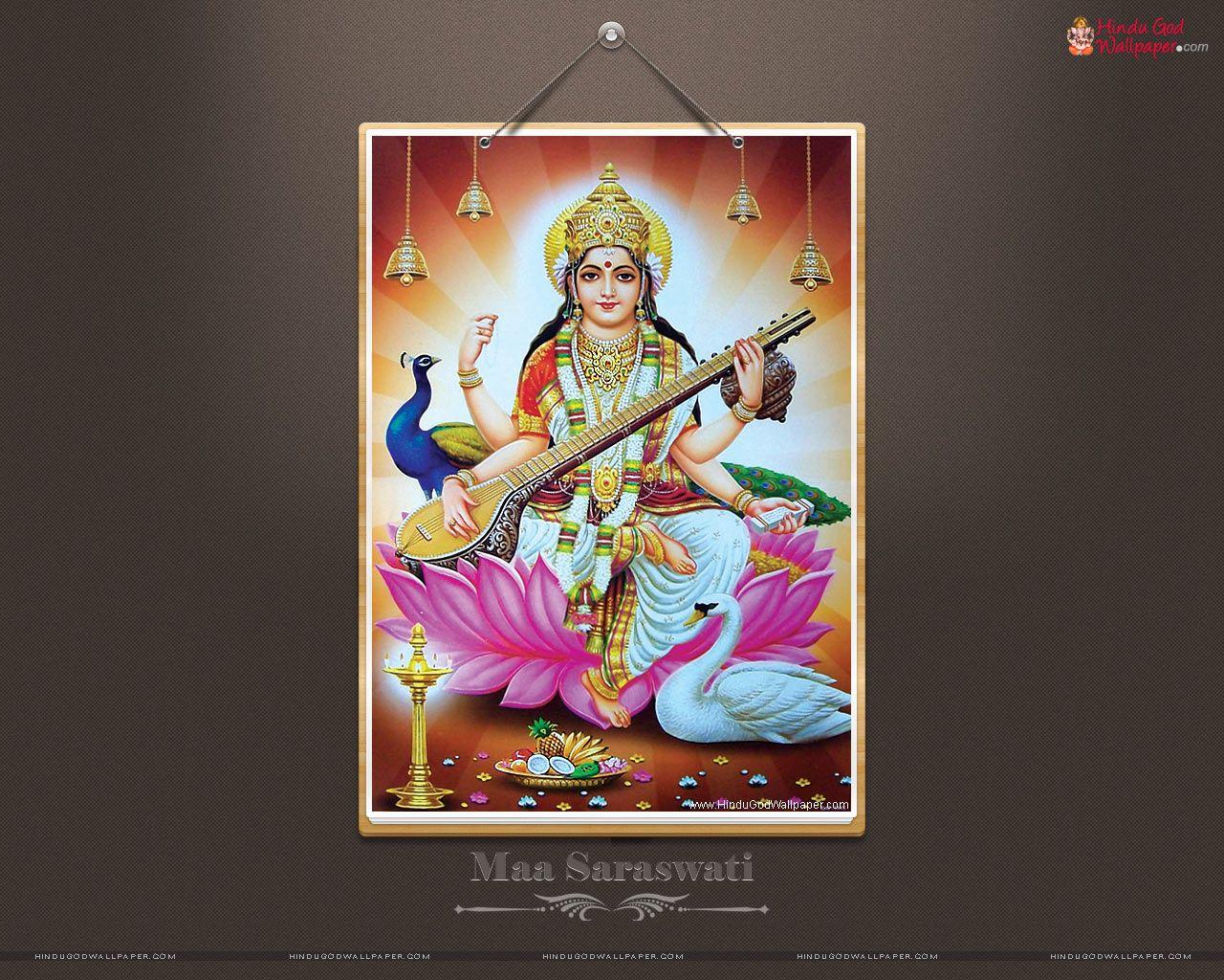 Maa Saraswati HD Wallpaper Full Size Free Download