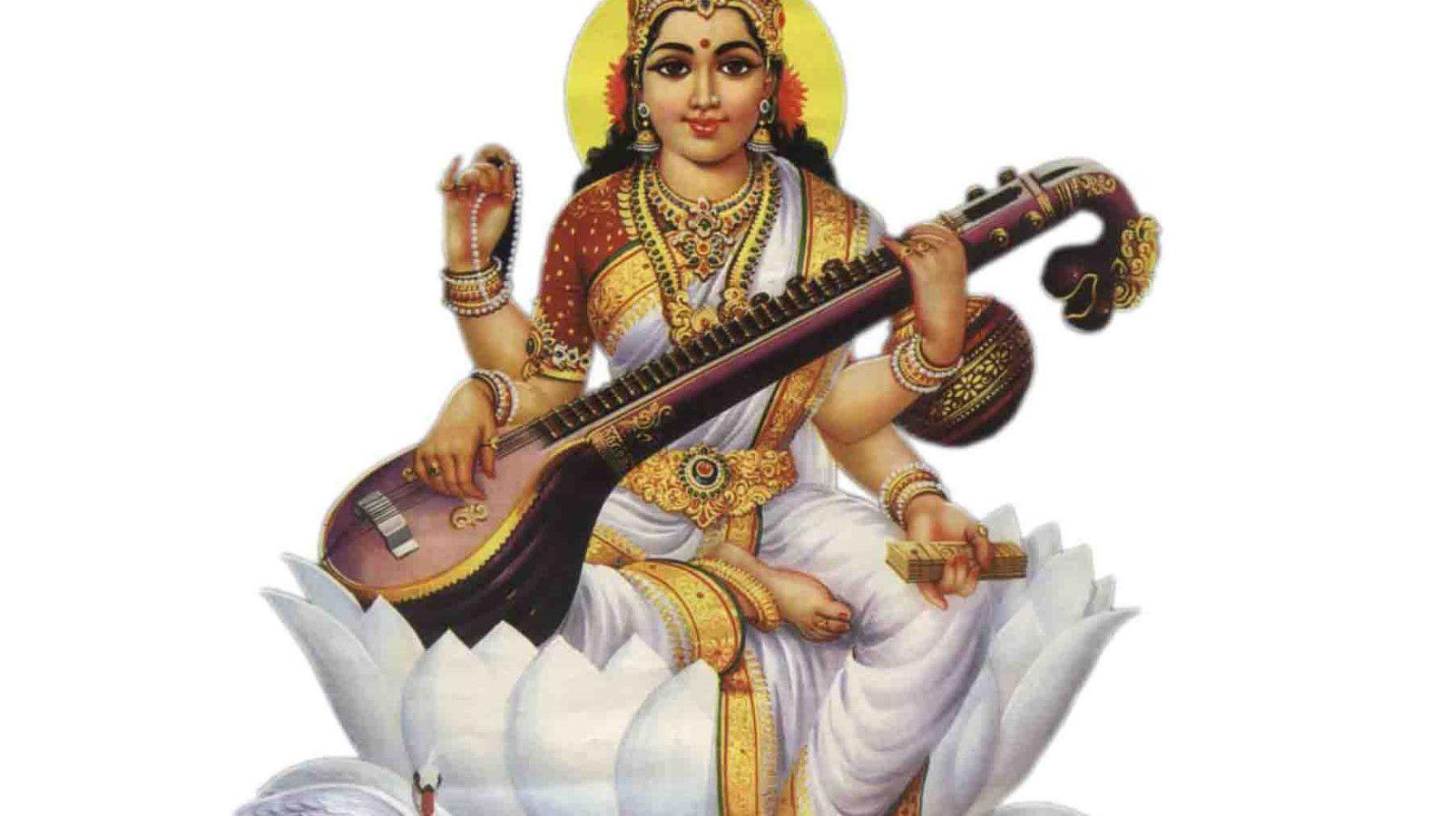 Hidu goddess saraswati desktop free high definition wallpaper