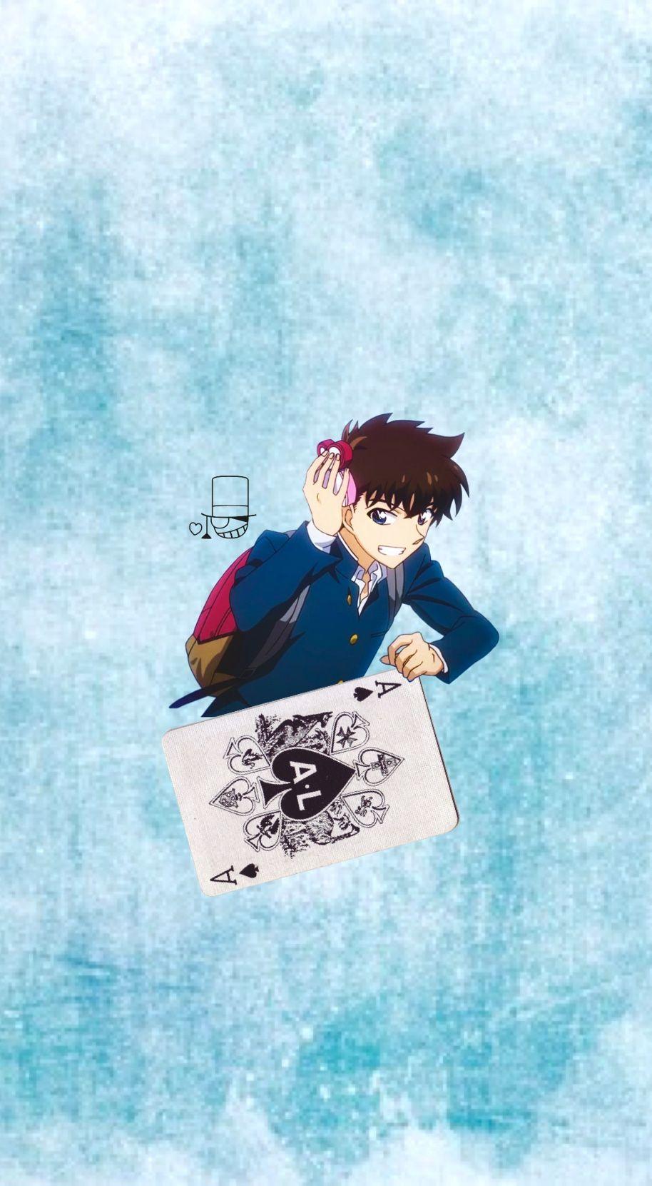 Detective Conan Kuroba Kaito Kid Blue Wallpaper Card 괴도키드 배경