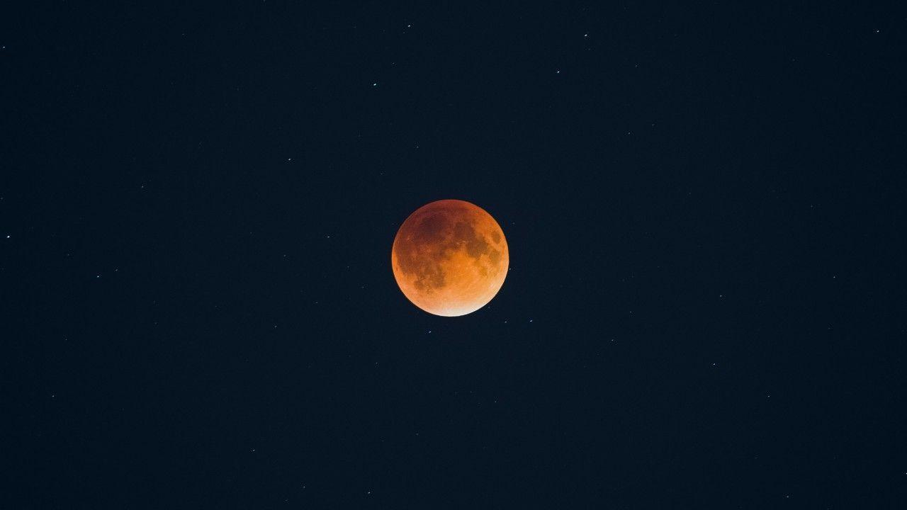 Wallpaper Lunar Eclipse, Moon, 4K, Space