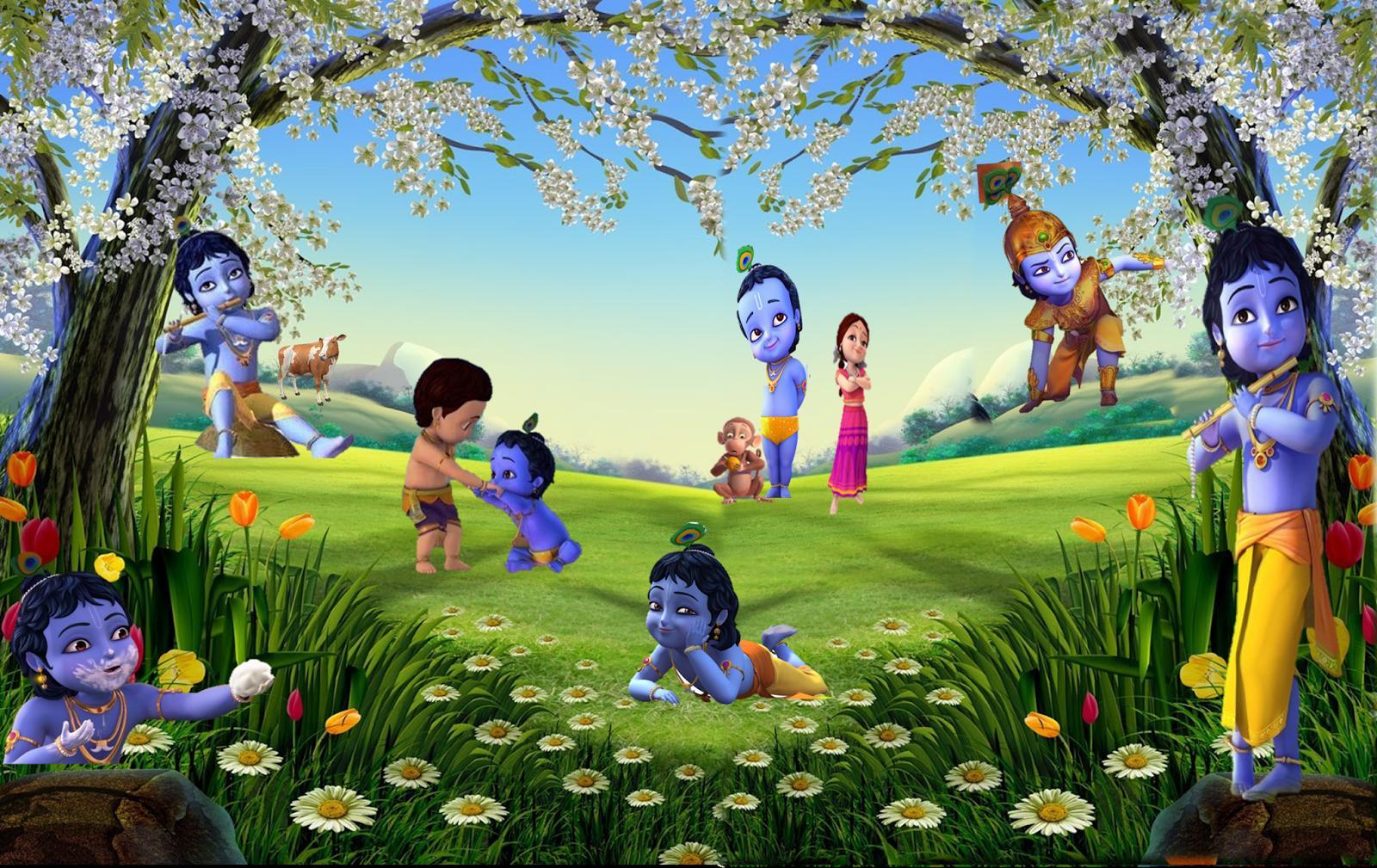 Krishna 3D Wallpaper HD Group Picture