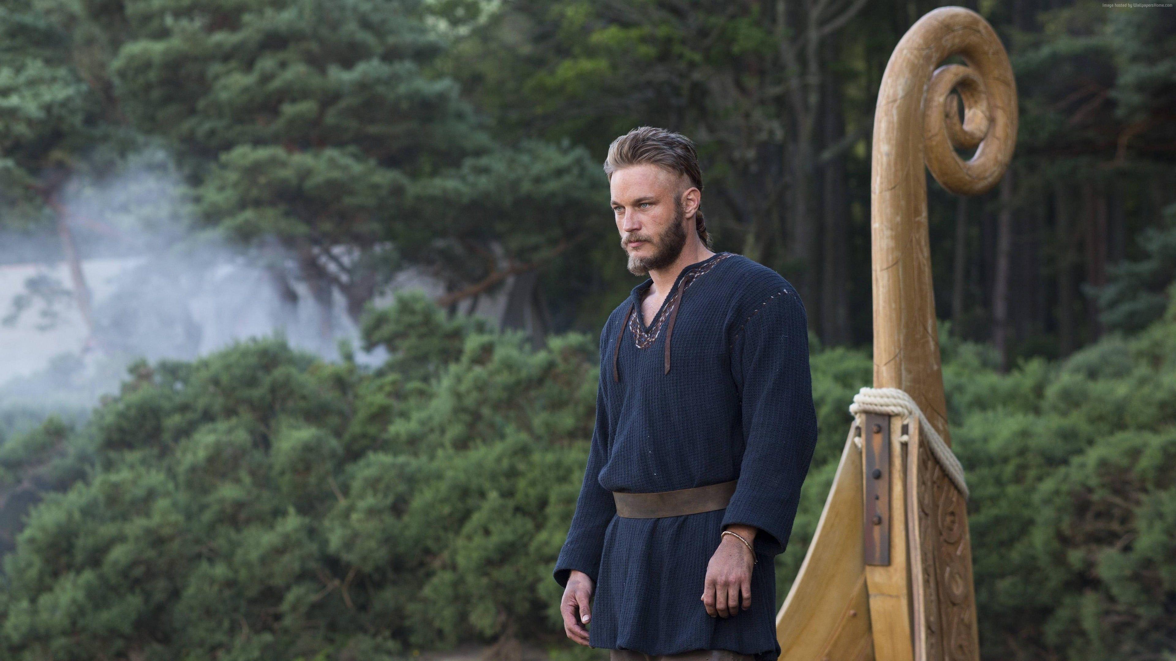 Men's Blue Long Sleeved Suit, Vikings, TV, Ragnar Lodbrok HD