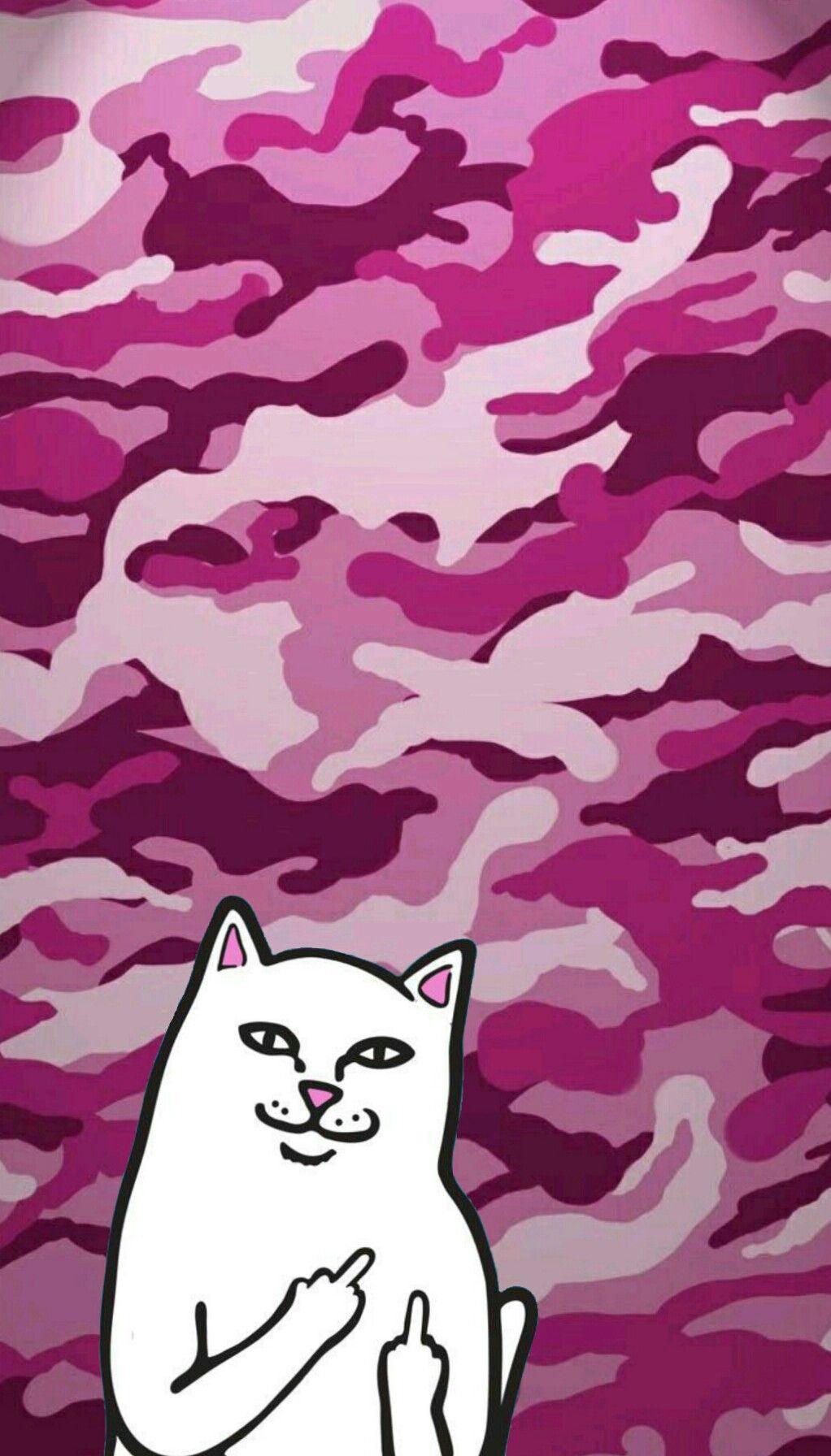 Ripndip iphone wallpaper #ripndip #middle #finger #cat #wallpaper