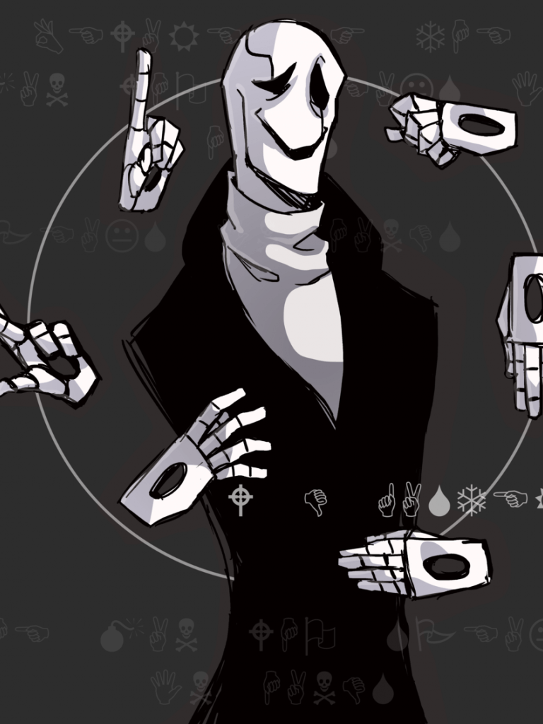 1024x1129px WD Gaster Wallpaper