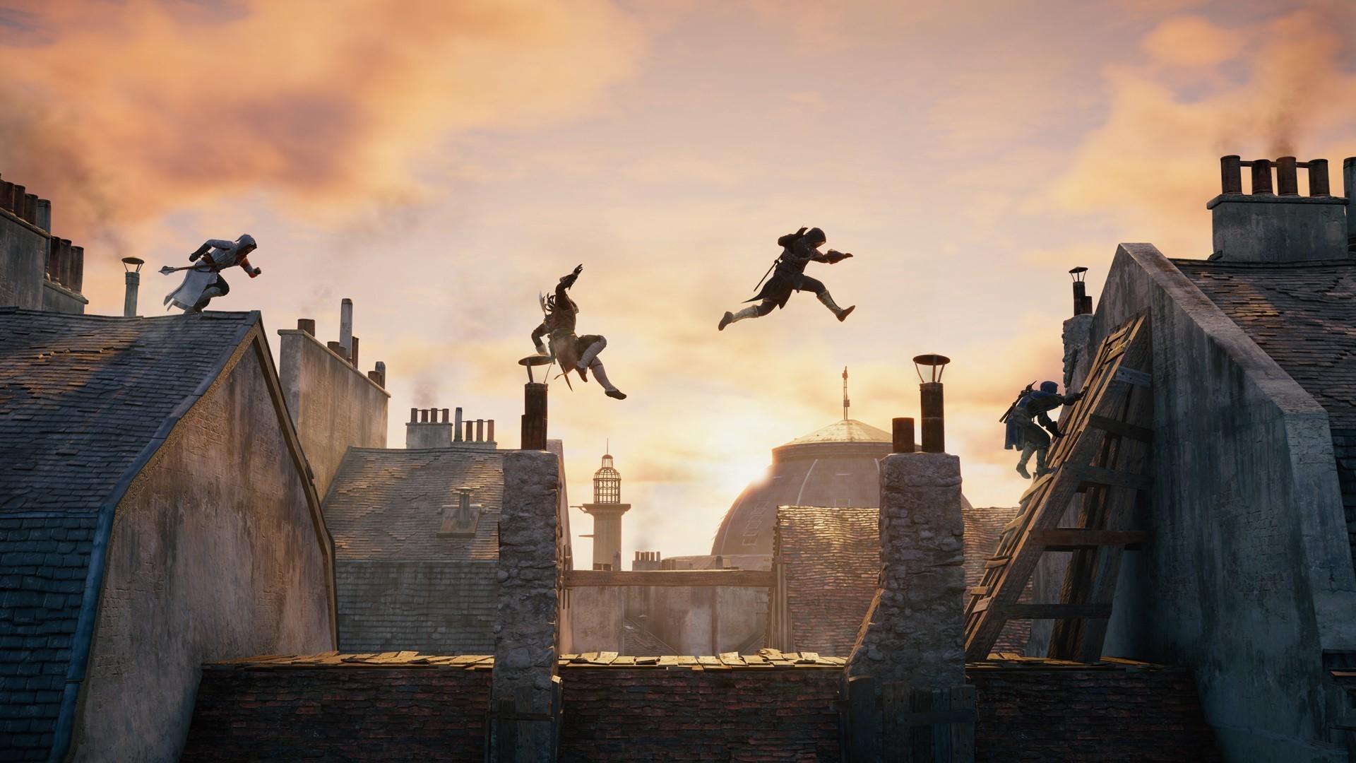 assassins creed video games rooftops parkour sequence photography