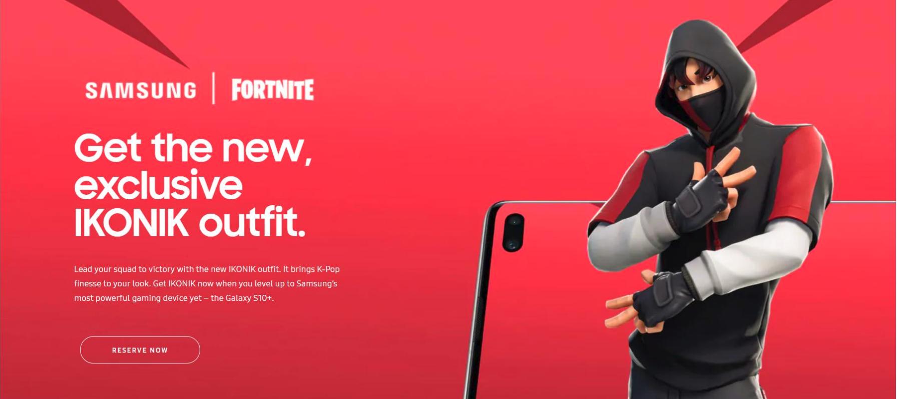 Fortnite x Samsung Collaboration Ikonik Exclusive Skin