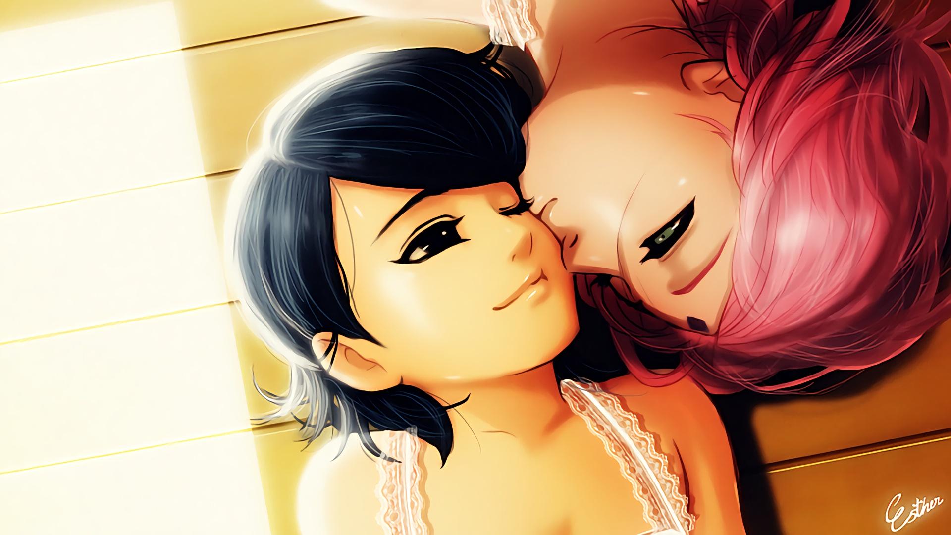 Kiss Anime Girls Wallpaper in jpg format for free download
