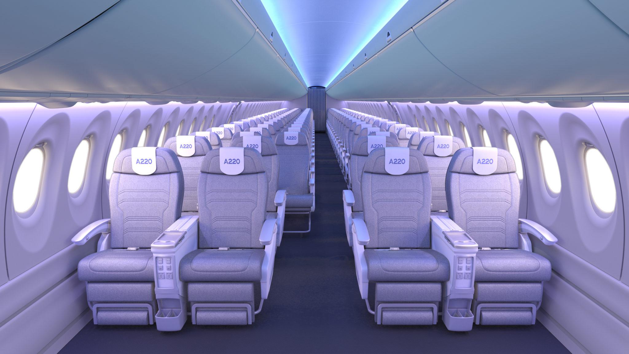 Airbus leaving off the “I” for “Innovation” on A220 cabin?