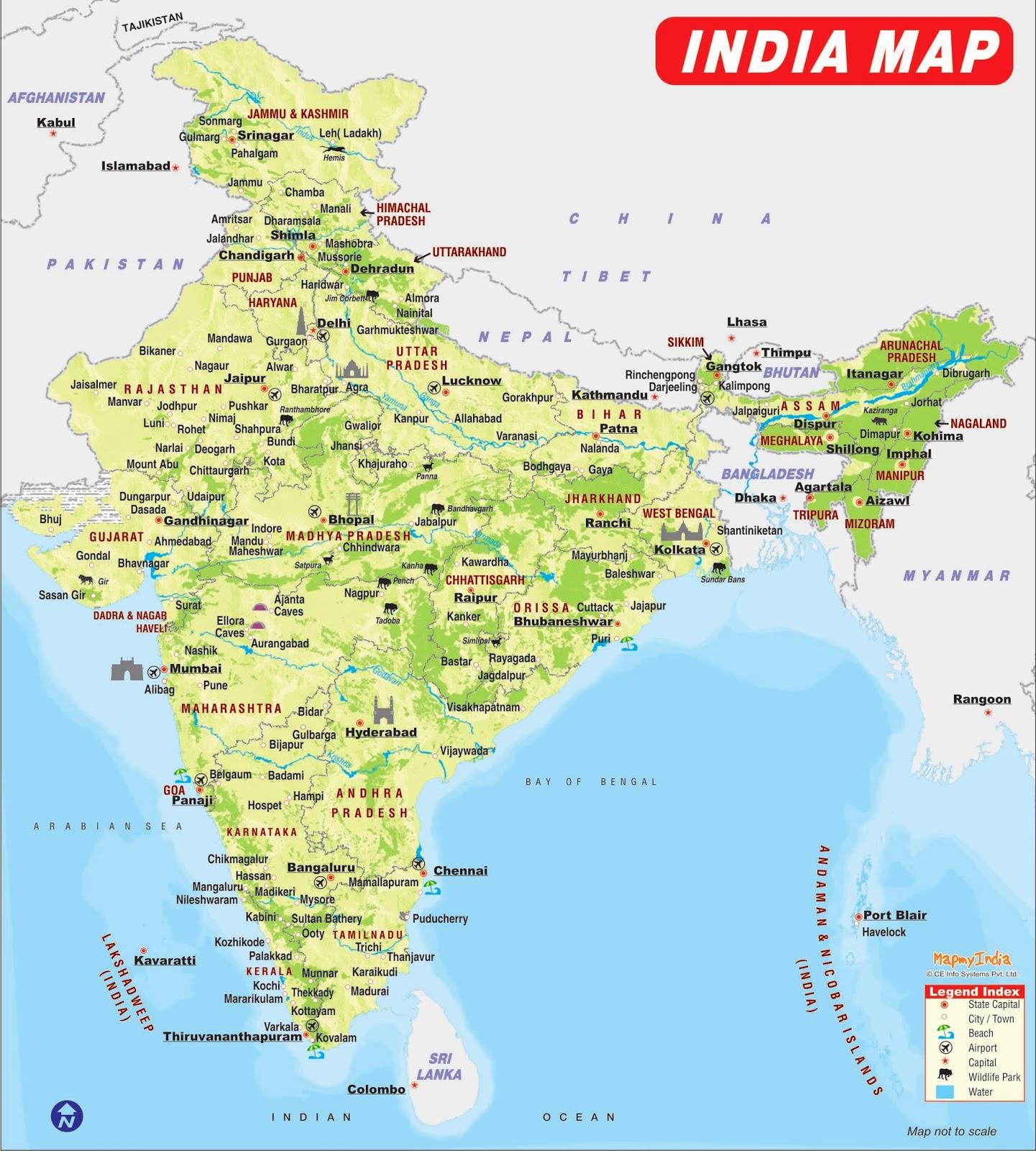 Hd India Map From Cdn 10