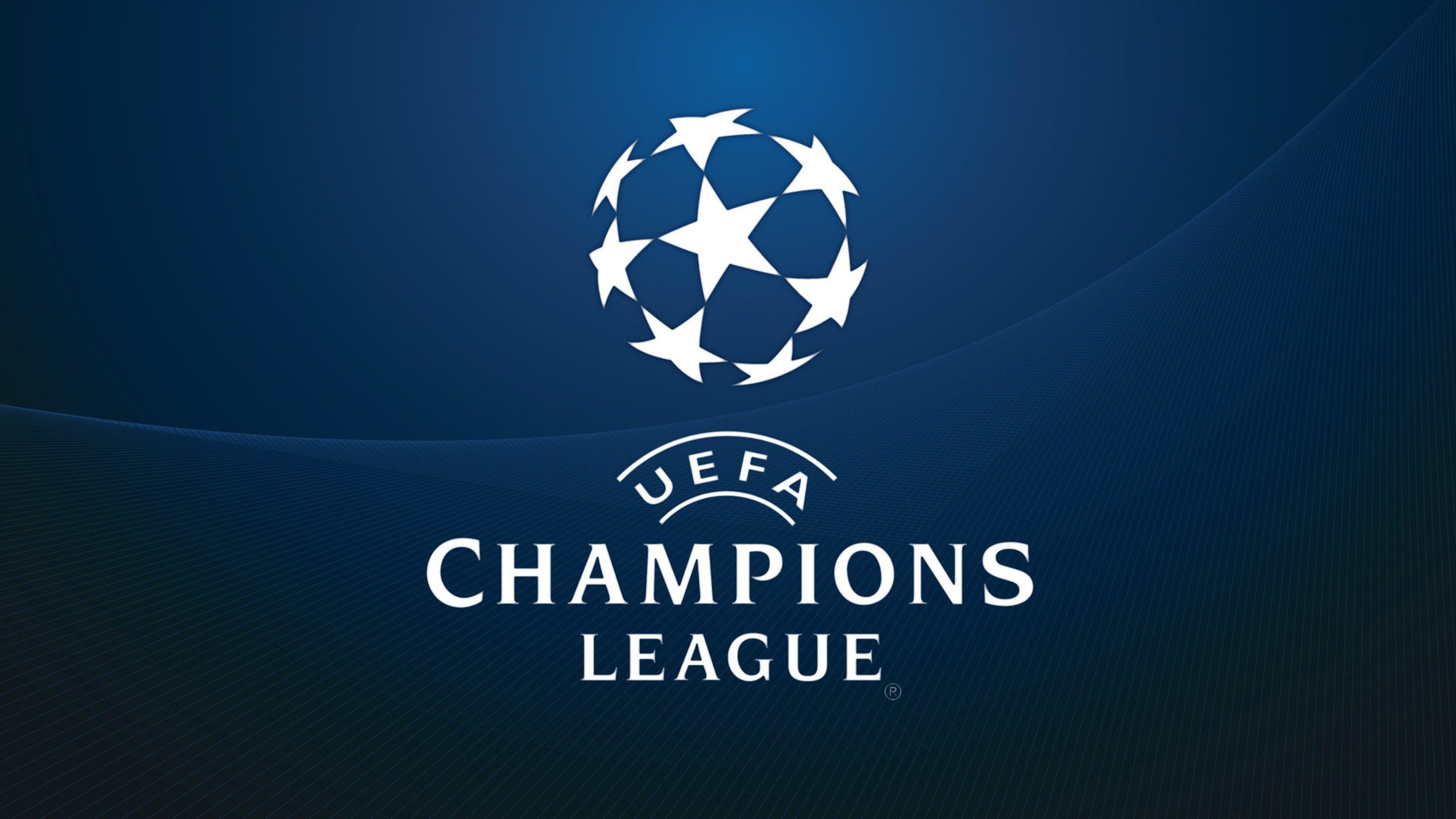 UEFA Champions League Official Wallpaper with Dark Blue Emblem Stars