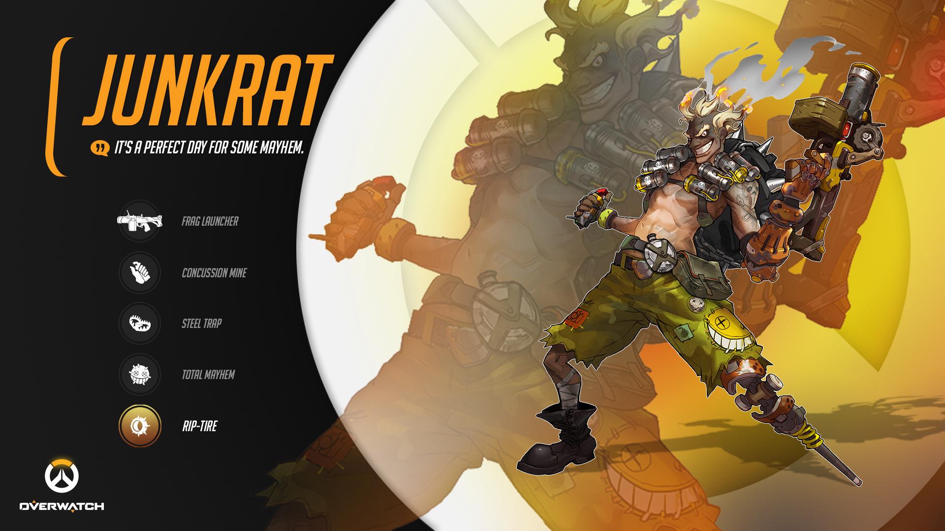 Overwatch factfile:junkrat HD Wallpaper