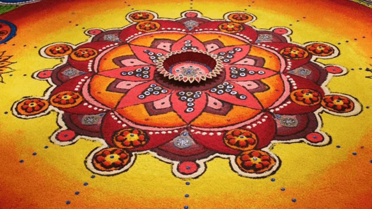 latest Simple Rangoli Designs Image Photos for Diwali 2018