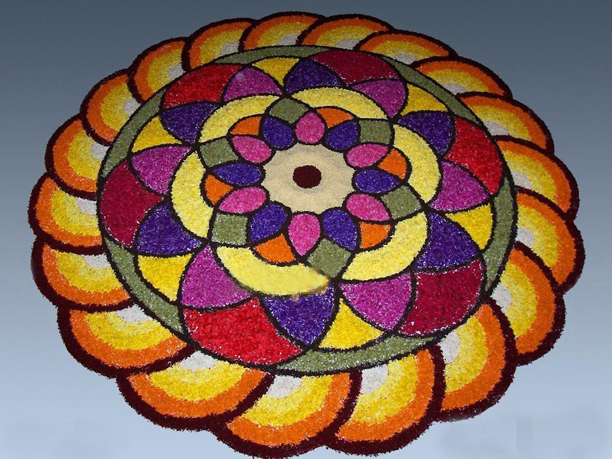 Amazing circle rangoli design high definition wallpapers