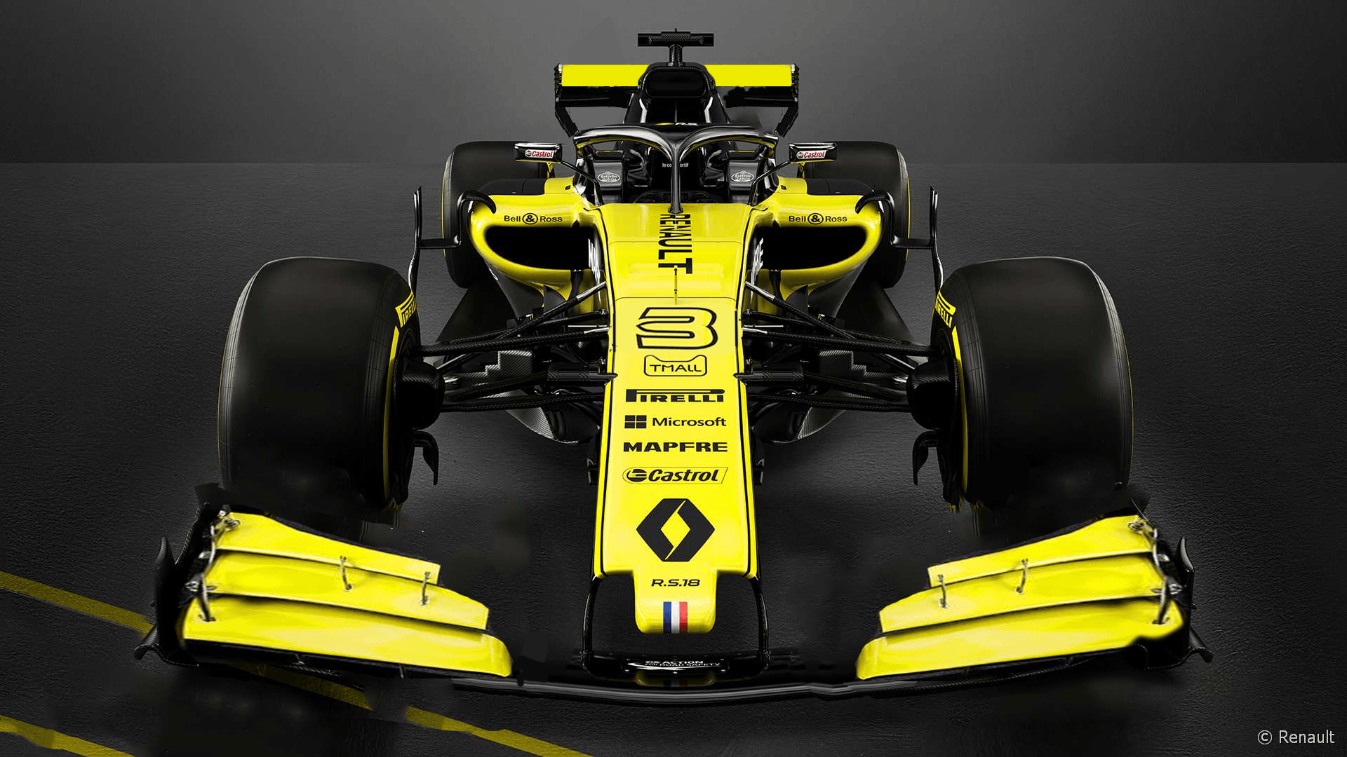 Renault's 2019 car with Ricciardo's Number Concept