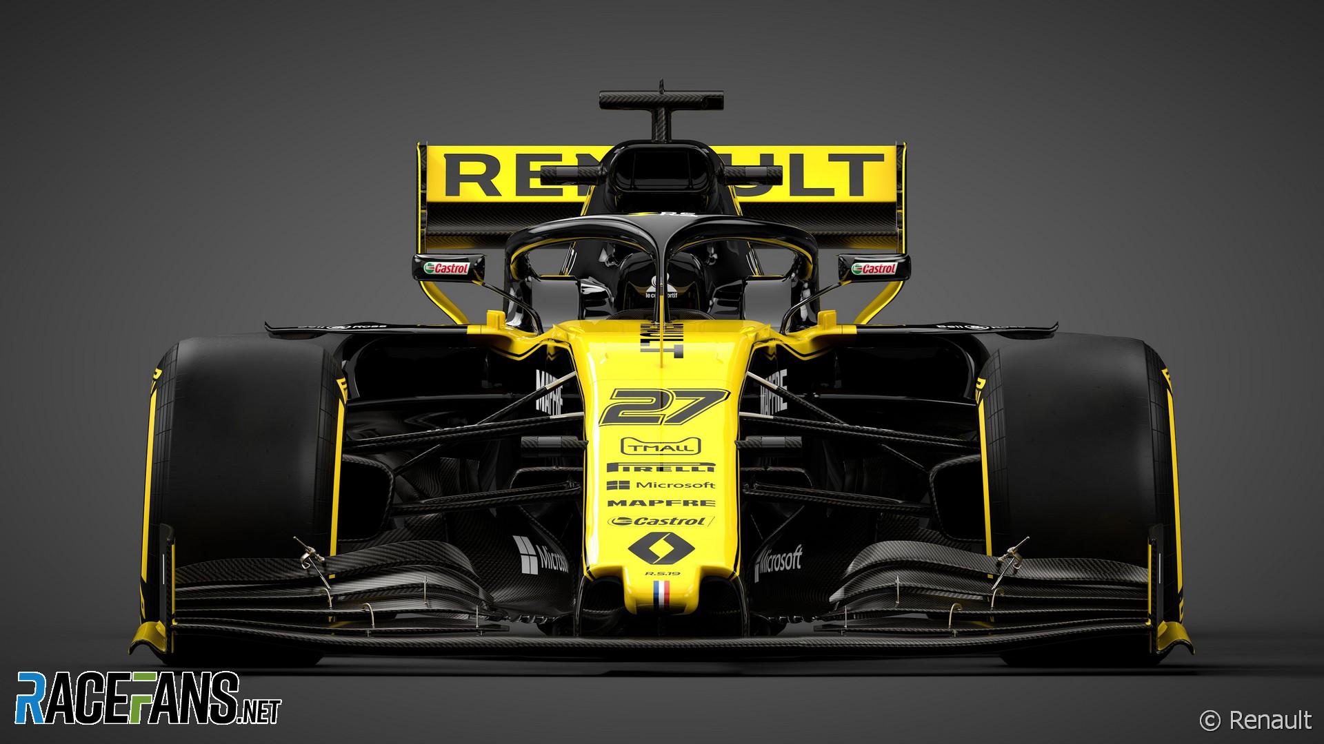 Renault RS19 rendering, 2019 · RaceFans
