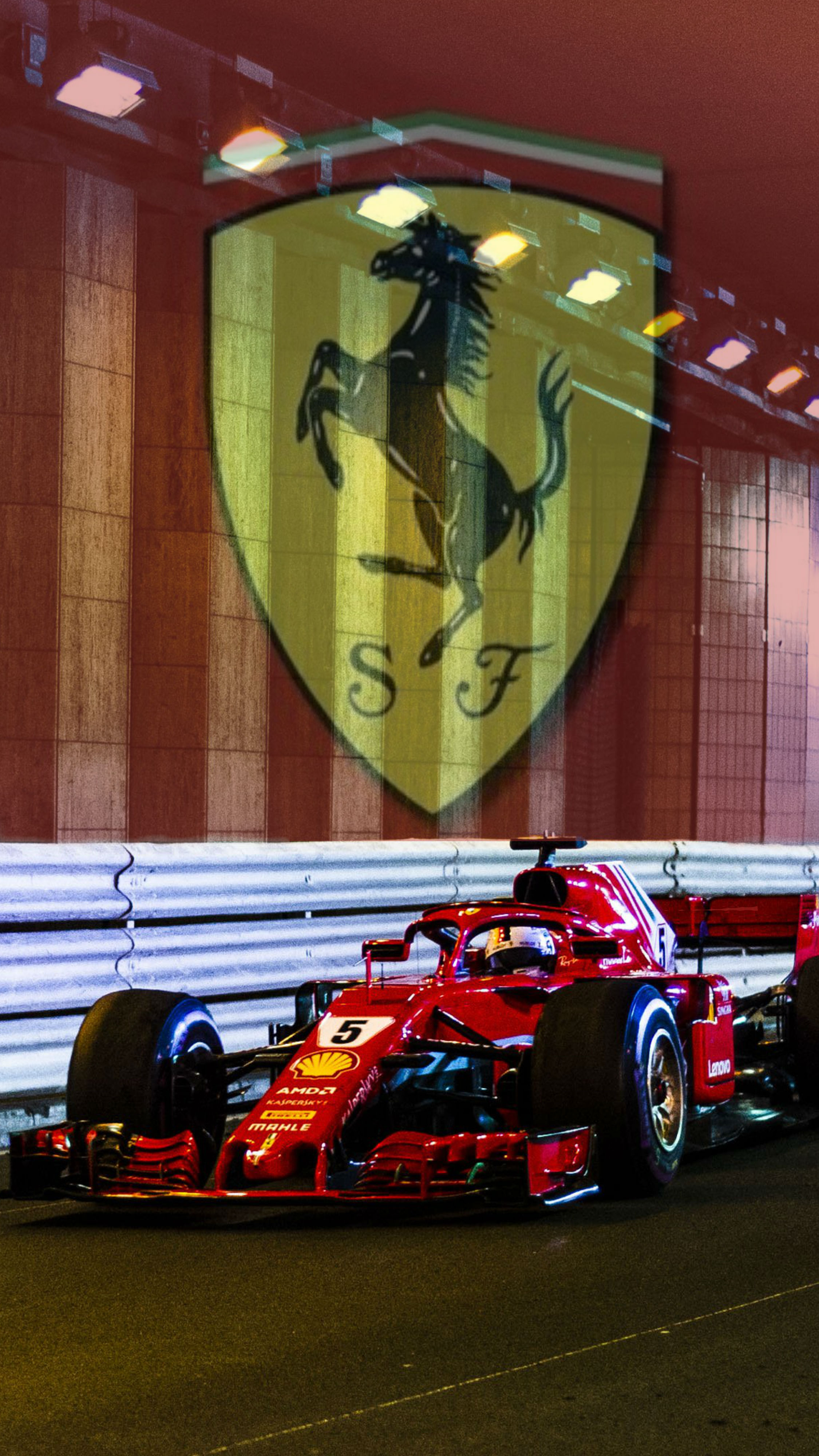 Vettel Ferrari Mobile Wallpaper