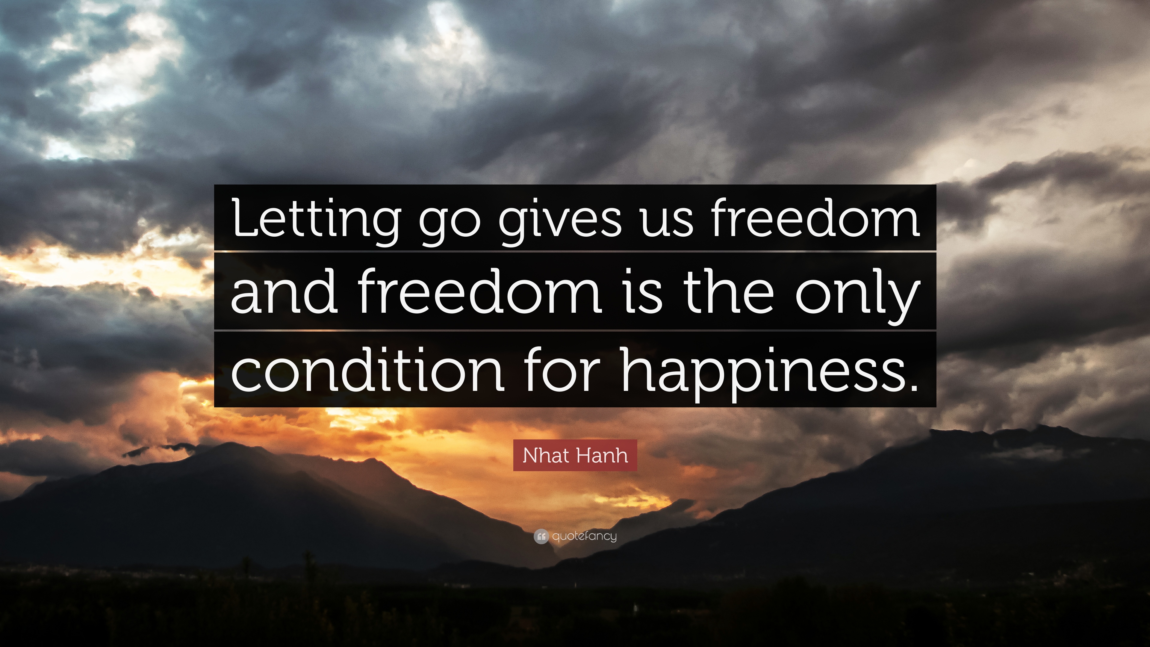 Nhat Hanh Quote: “Letting go gives us freedom and freedom is