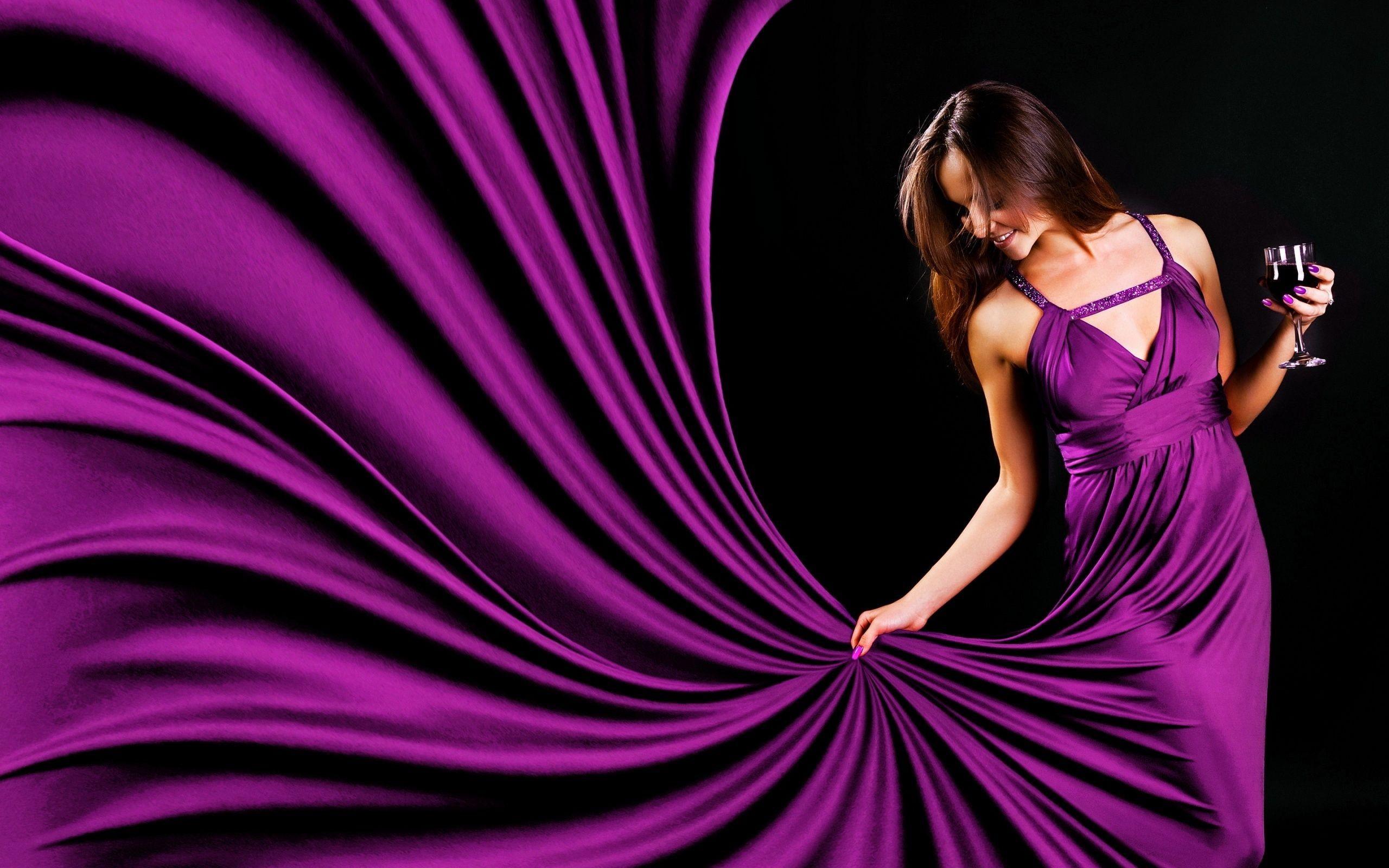 Girl in purple dress wallpaper and image, picture