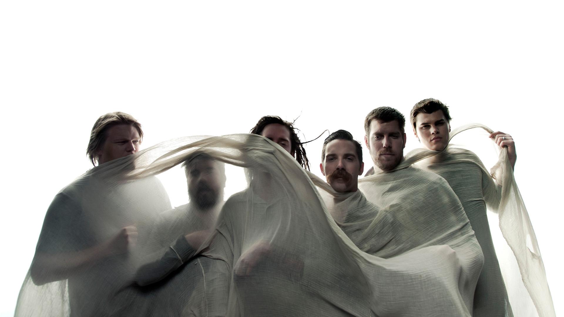 Download Wallpaper 1920x1080 underoath, band, faces, mustache