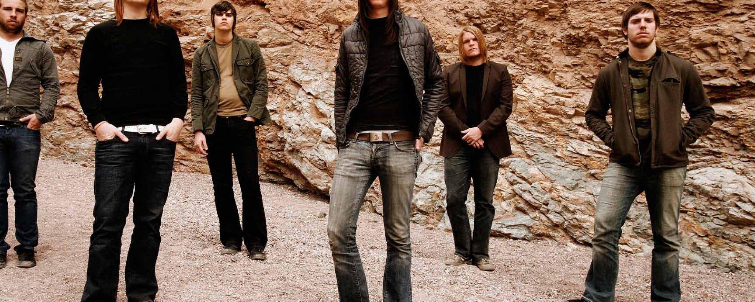 Underoath Band Members Outdoor Stone Wallpaper