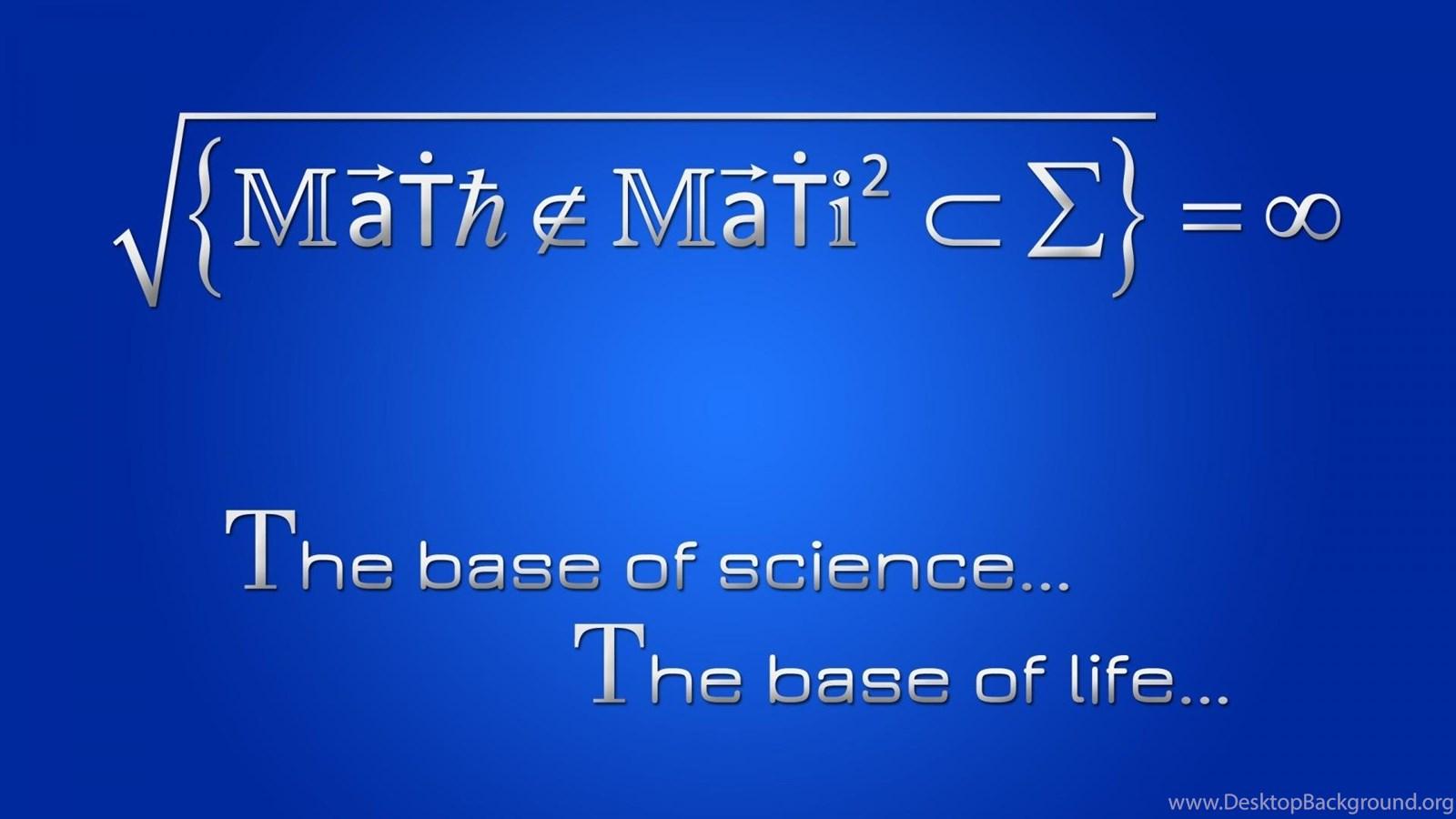 Science Text Mathematics Life Mathematical Formula Maths Wallpaper