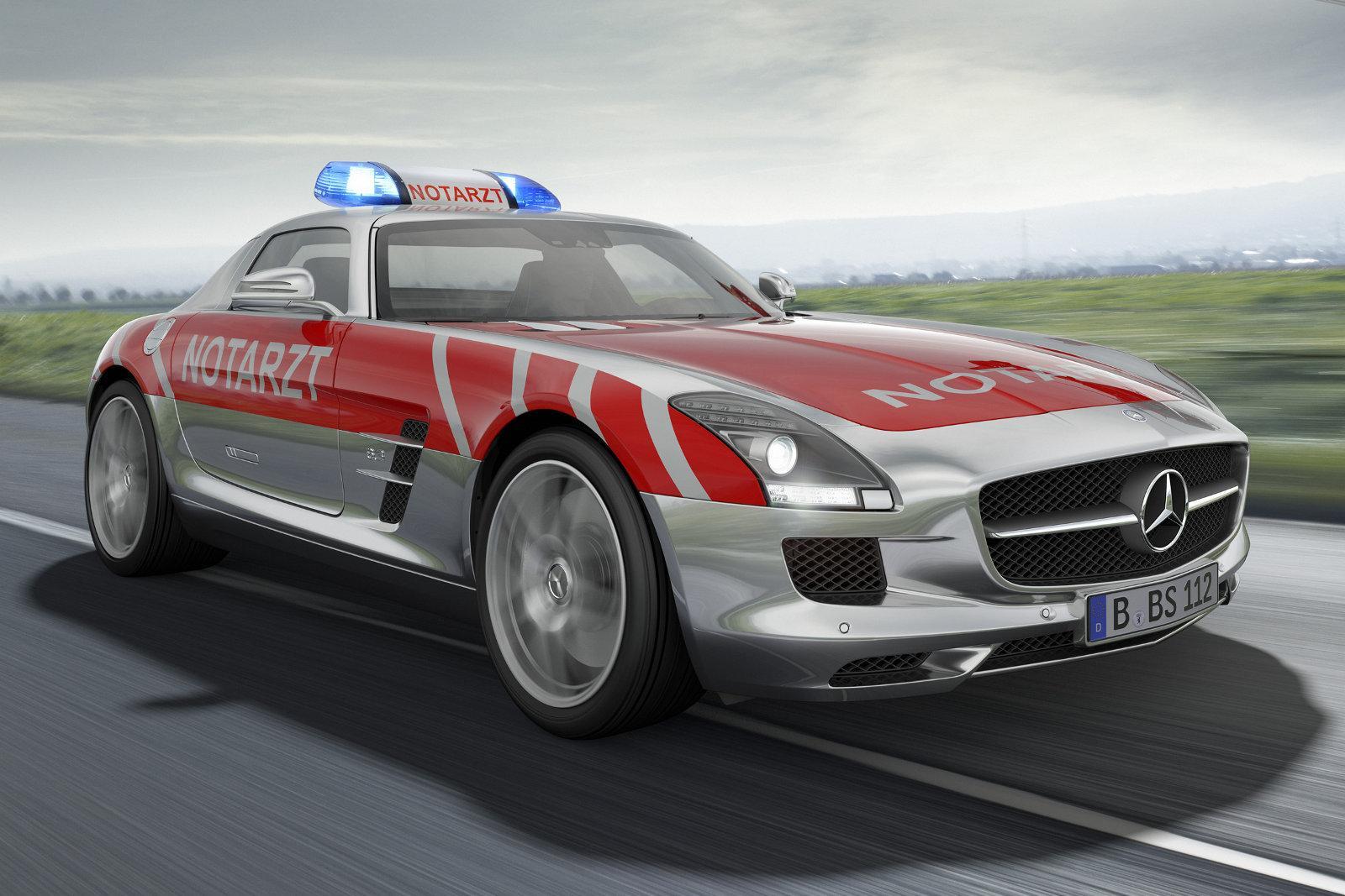 Mercedes SLS AMG Emergency Medical concept wallpaper Power Girl