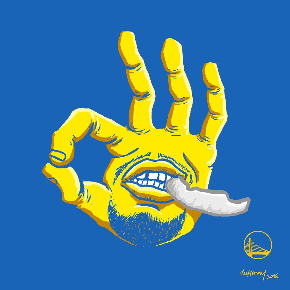 Stephen Curry Three Hand Illustration. Stephen Curry. Steph