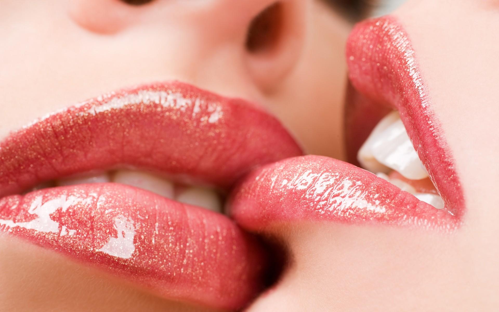 Wallpaper, face, women, model, open mouth, red, closeup, lipstick