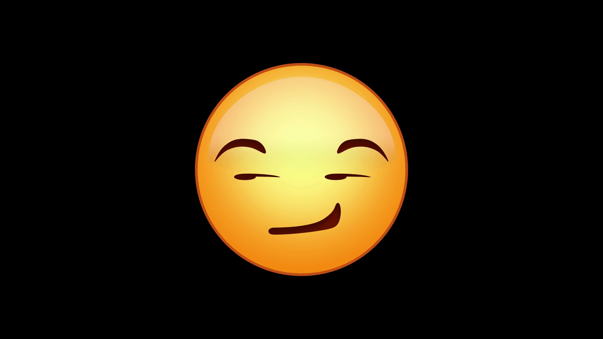 Smirking emoji emoticon animated loops. Easy integration to any